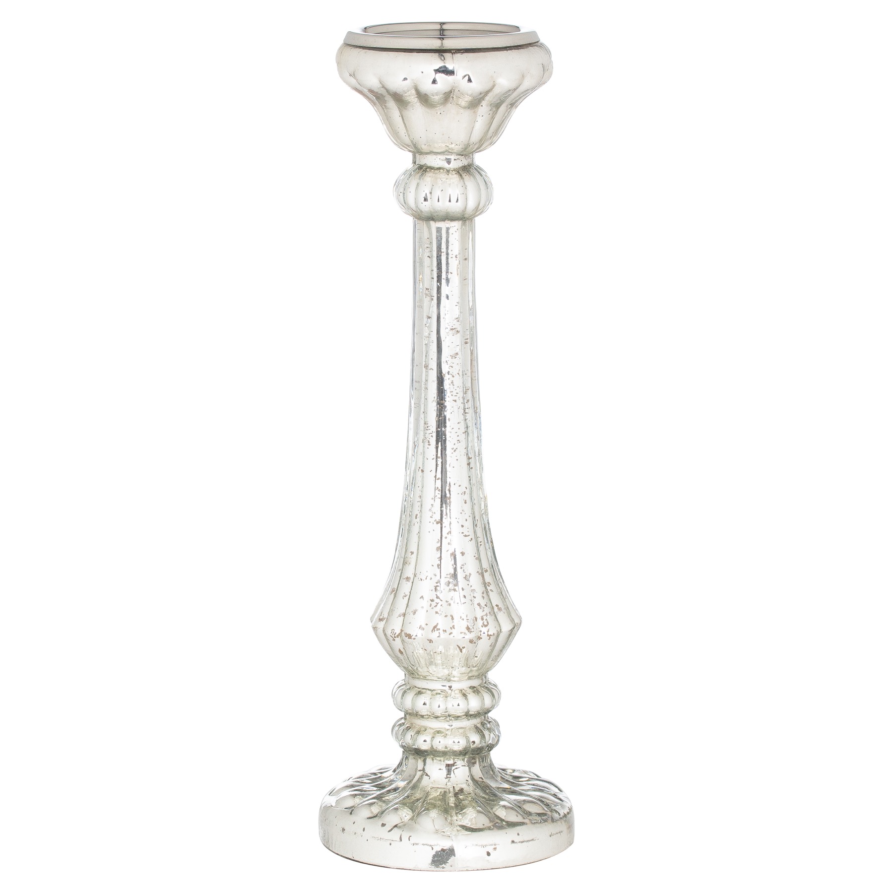 Mercury Effect Deep Ribbed Large Candle Pillar Wholesale by Hill