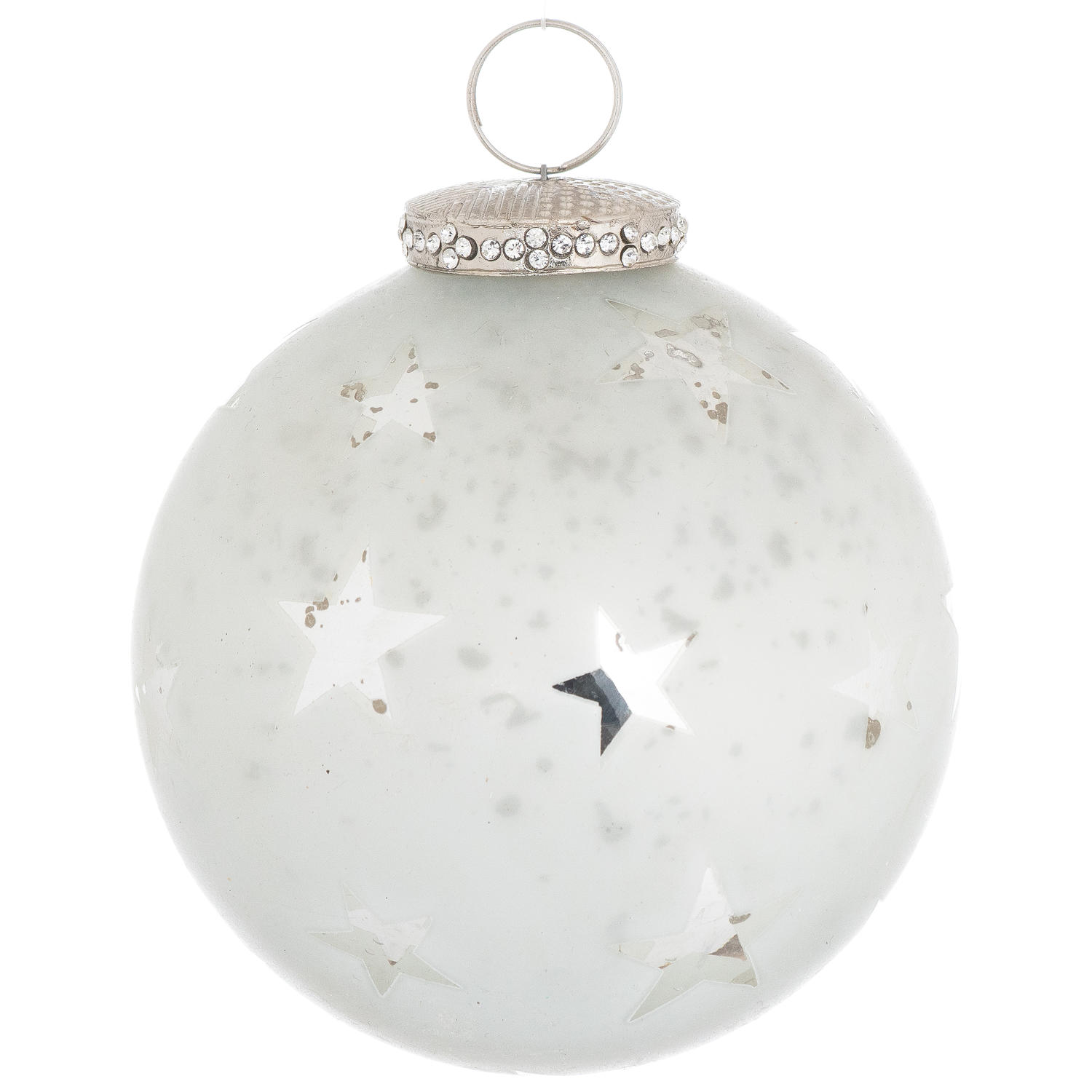 The Noel Collection White Star Medium Bauble - Image 1