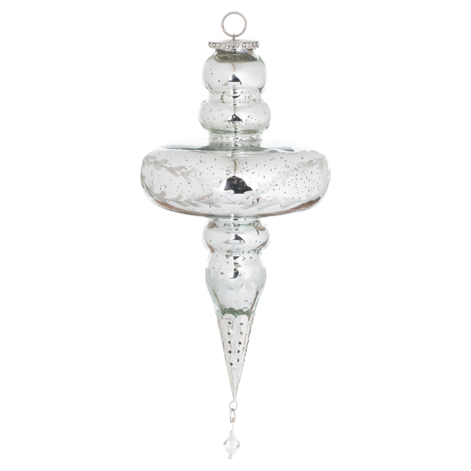 The Noel Collection Silver Pendant Sphere XL Bauble - Image 1