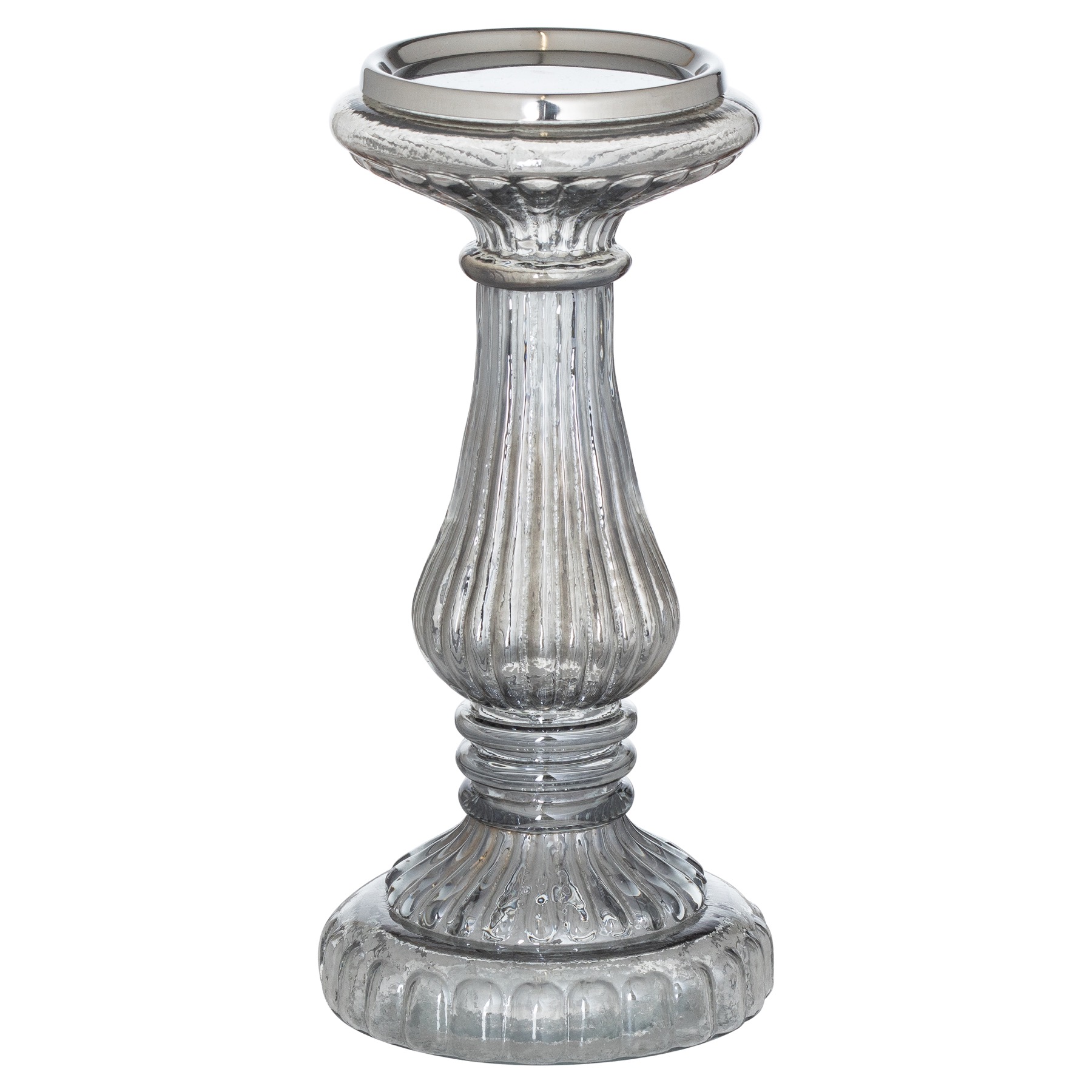 Smoked Midnight Medium Candle Pillar - Image 1