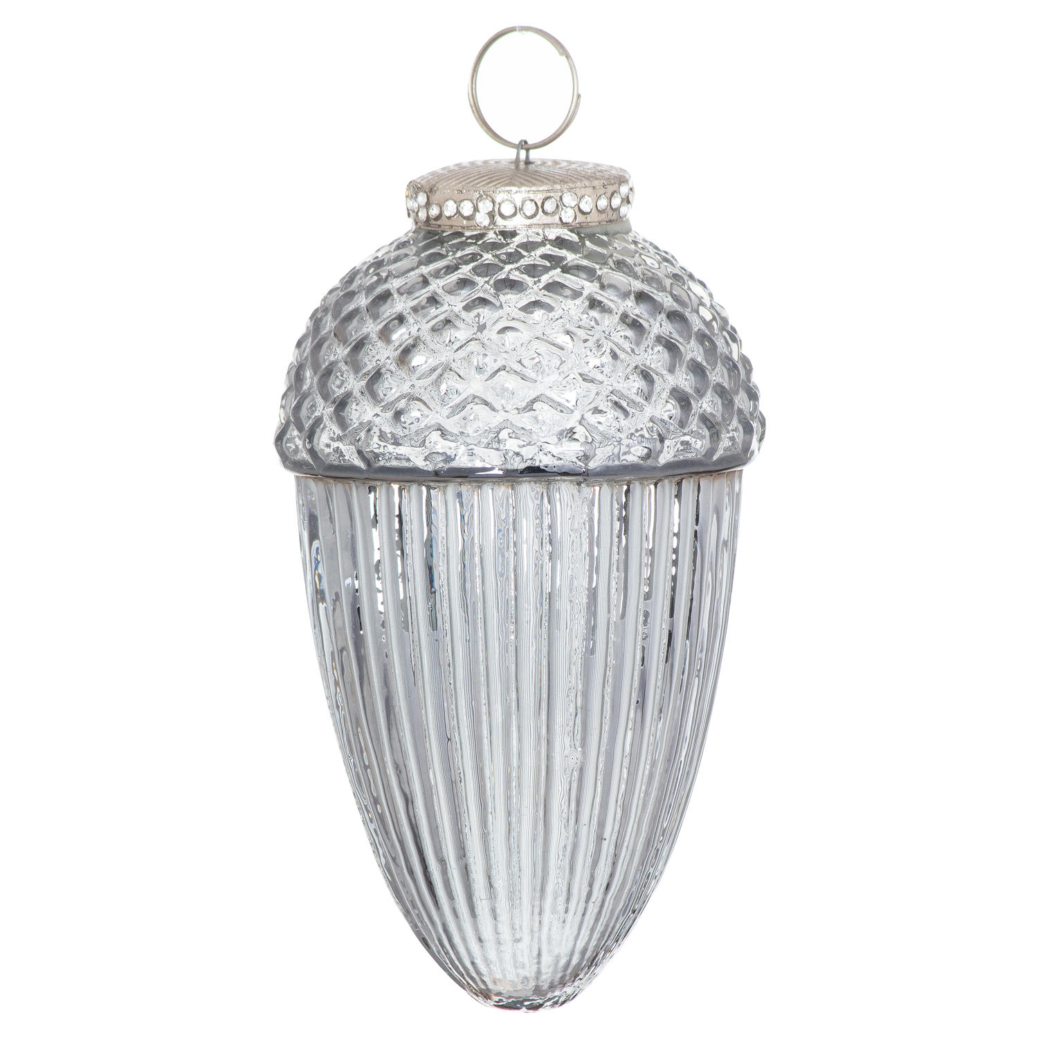 The Noel Collection Smoked Midnight Large Acorn Bauble - Image 1