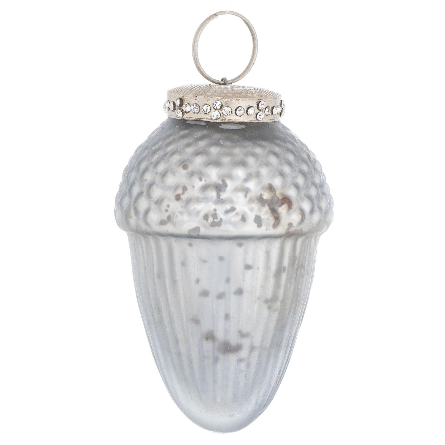 The Noel Collection Mystic Grey Small Acorn Bauble - Image 1