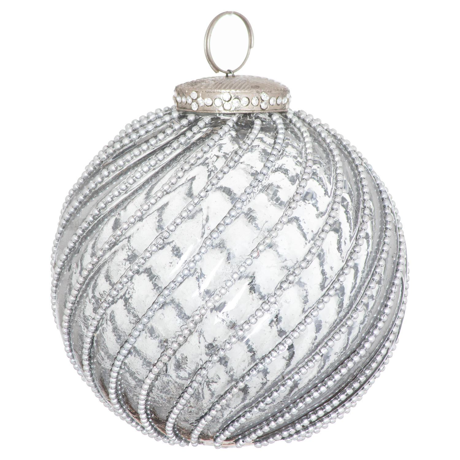The Noel Collection Smoked Midnight Swirl Bauble - Image 1