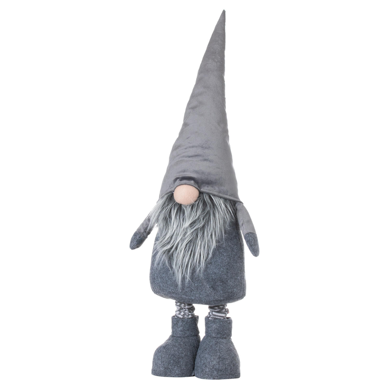 Large Tall Grey Velvet Gonk Wholesale by Hill Interiors