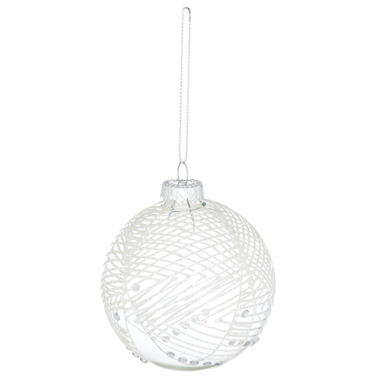 The Noel Collection Abstract Glitter Bauble - Image 1