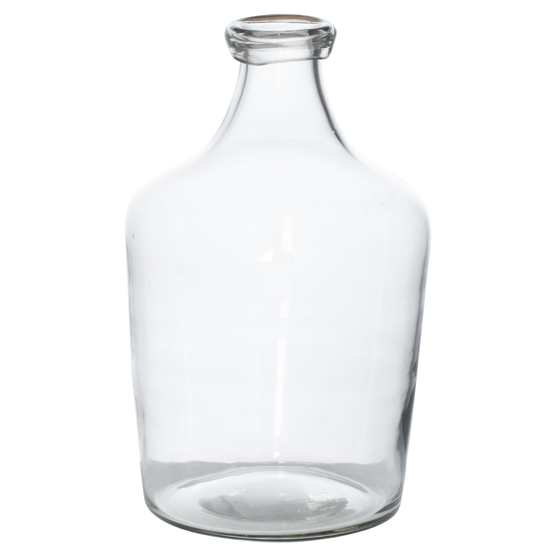 Bulbous Narrow Neck Glass Vase - Image 1