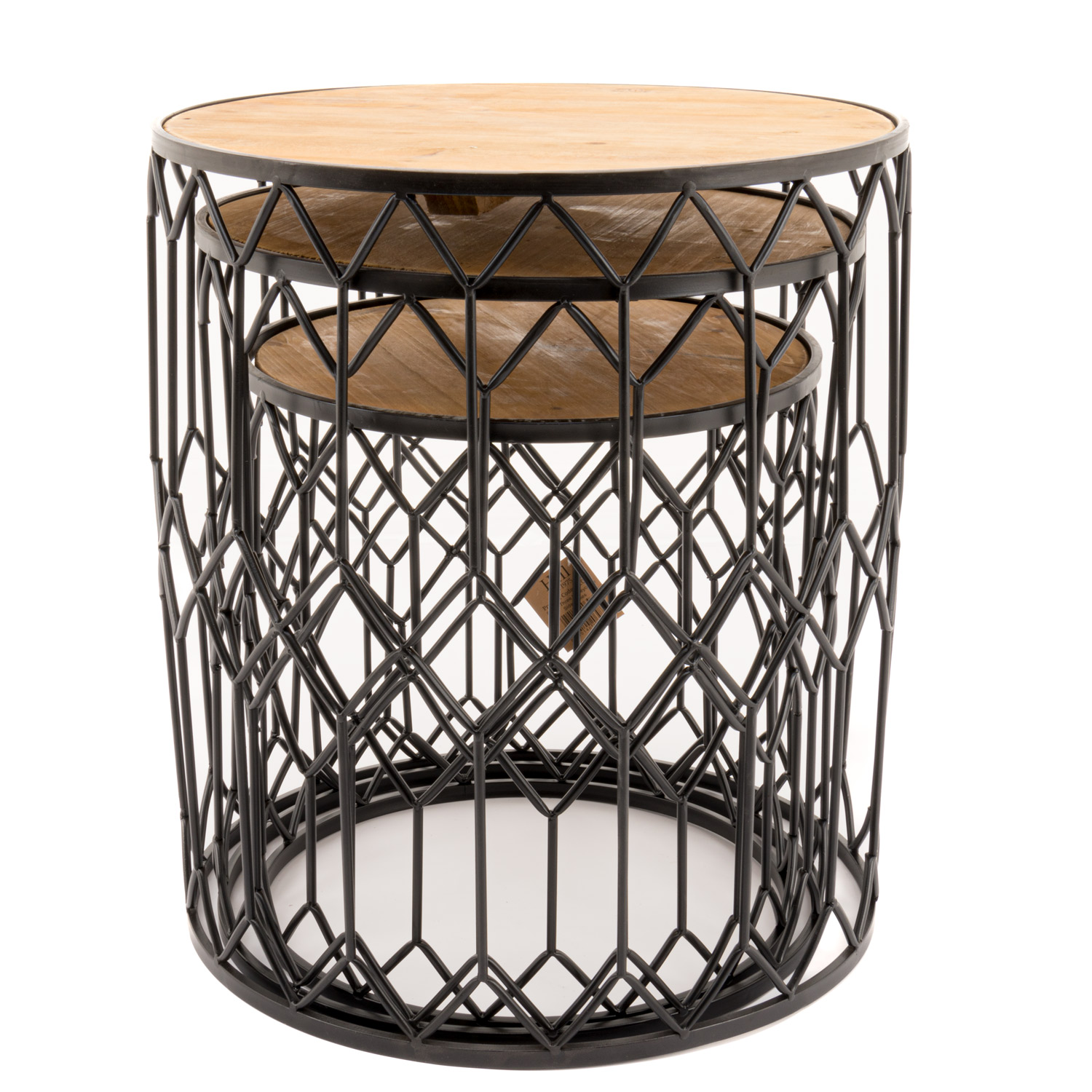 Set Of Three Honeycomb Side Tables - Image 6
