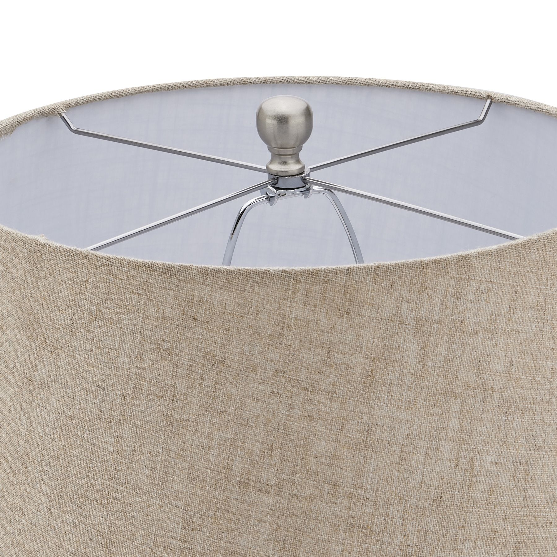 Acantho Grey Ceramic Lamp With Linen Shade - Image 3
