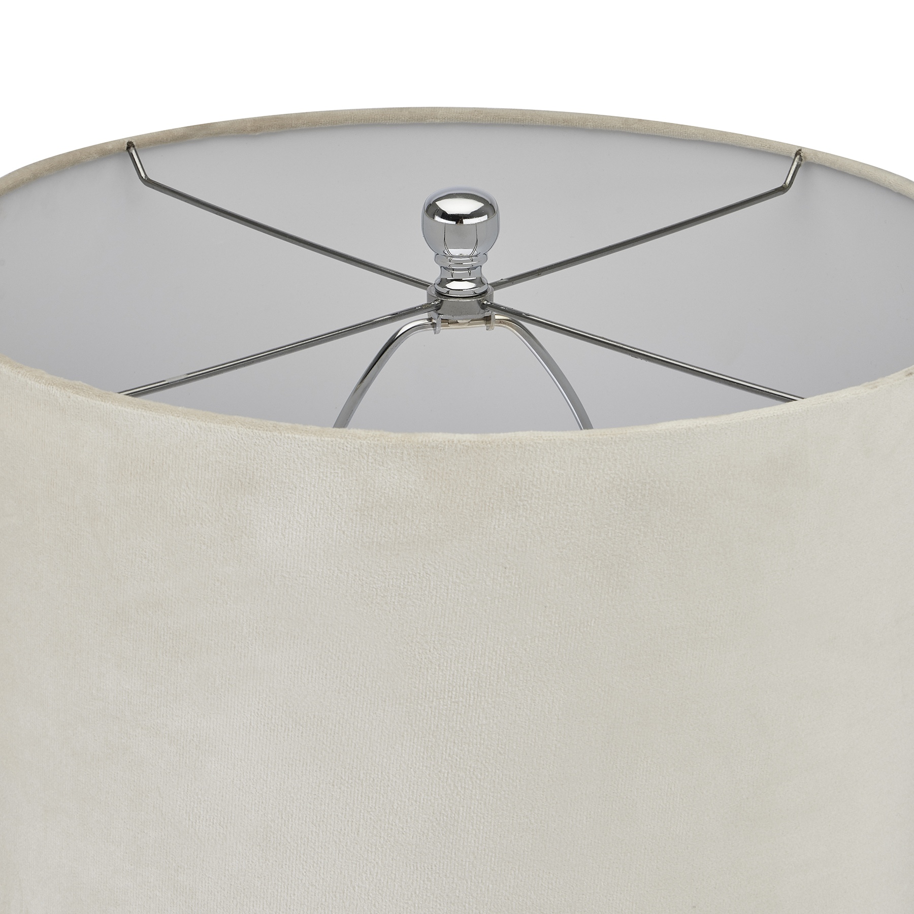 Justicia Metallic Glass Lamp With Velvet Shade - Image 2