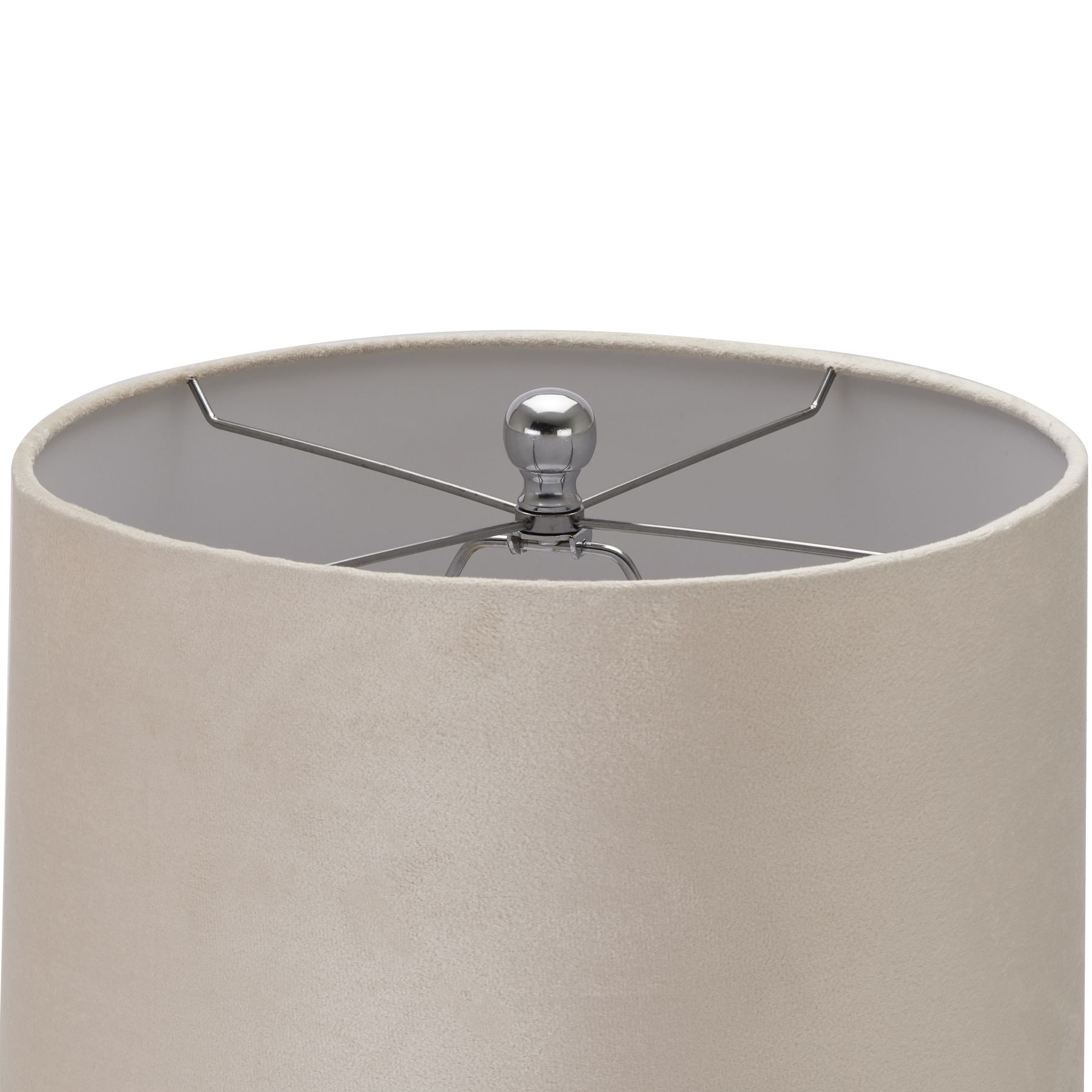 Alberta Metallic Glass Lamp With Velvet Shade - Image 3