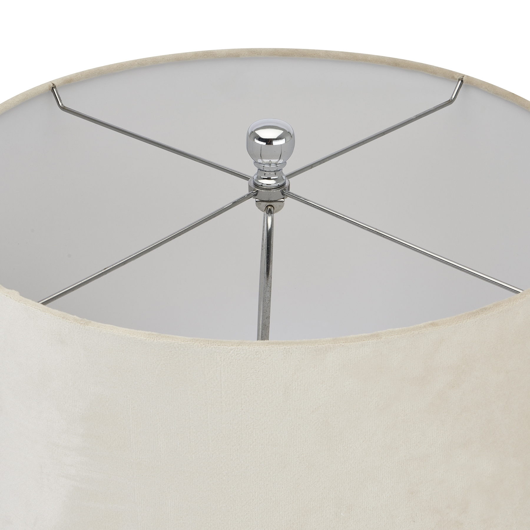 Adonis Metallic Glass Lamp With Velvet Shade - Image 3