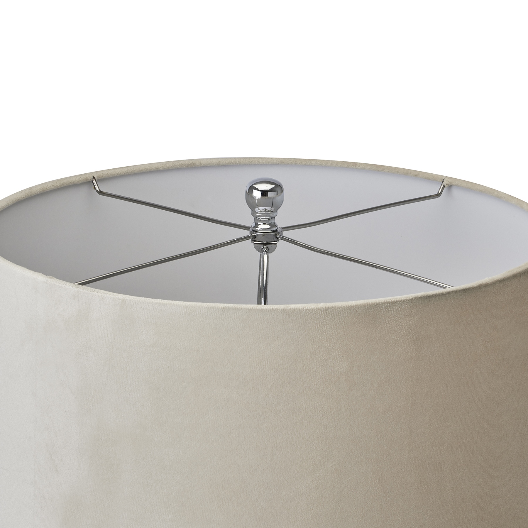 Ambassador Metallic Glass Lamp With Velvet Shade - Image 3