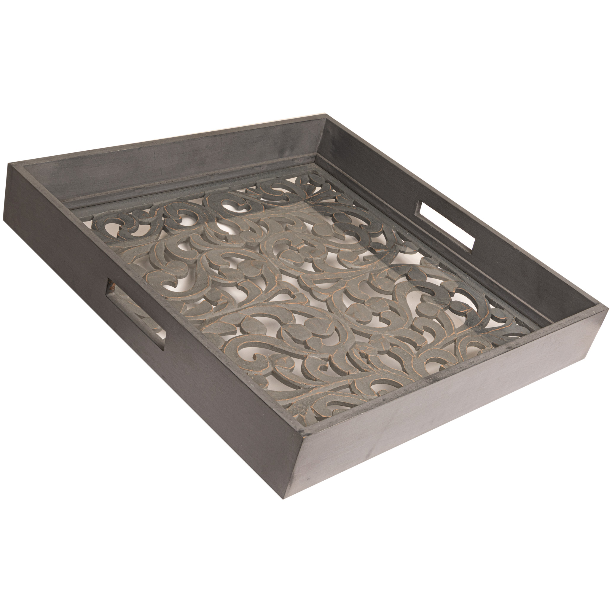 Square Carved Louis Tray - Image 1