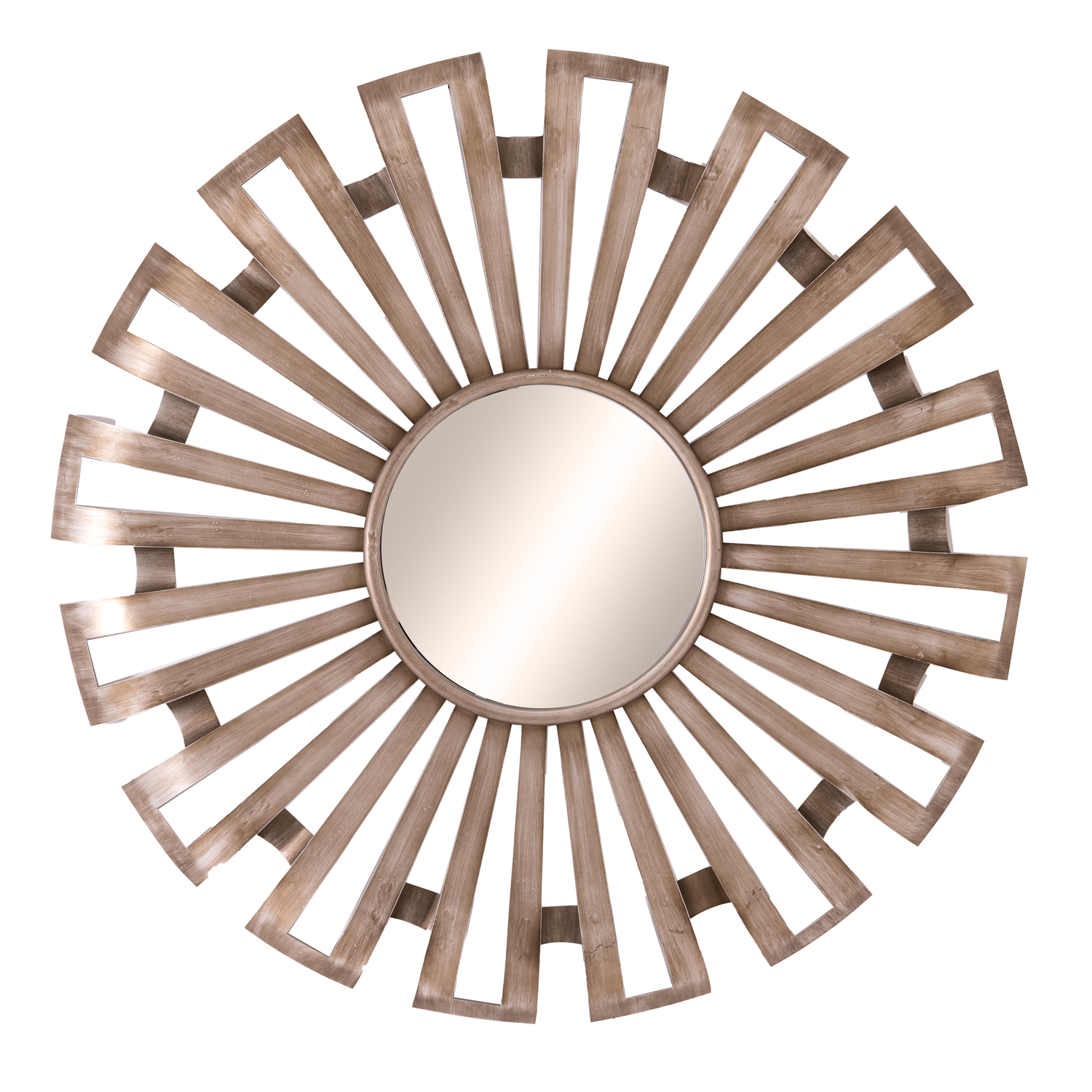 Evi Antique Silver Sunburst Mirror - Image 1