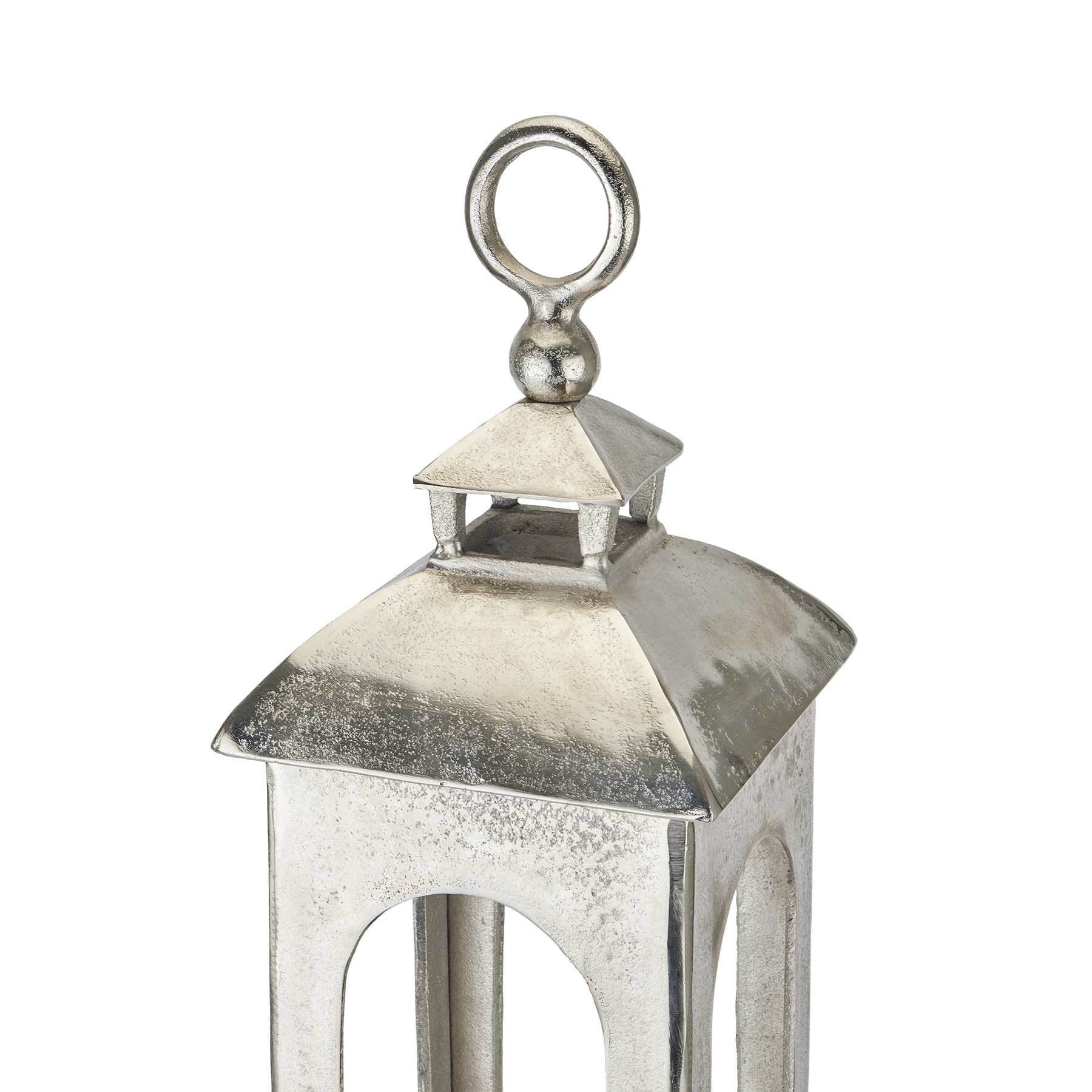 Farrah Collection Cast Aluminium Tall Loop Top Lantern - Image 2