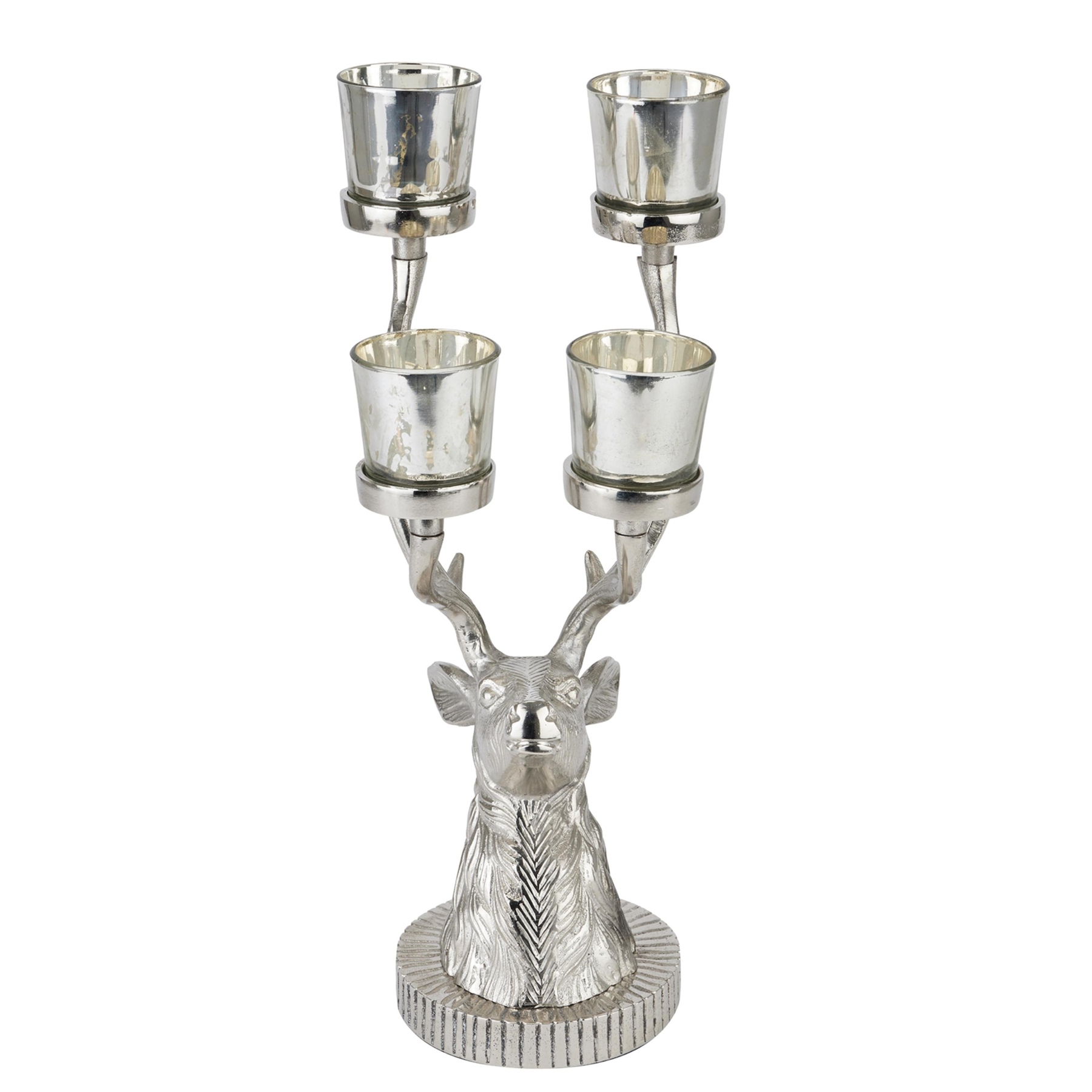 Silver Stag Four Tealight Holder - Image 1