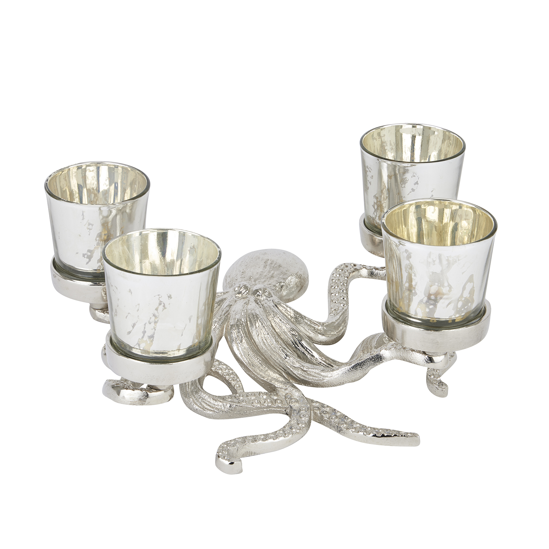 Silver Octopus Four Tealight Holder - Image 1