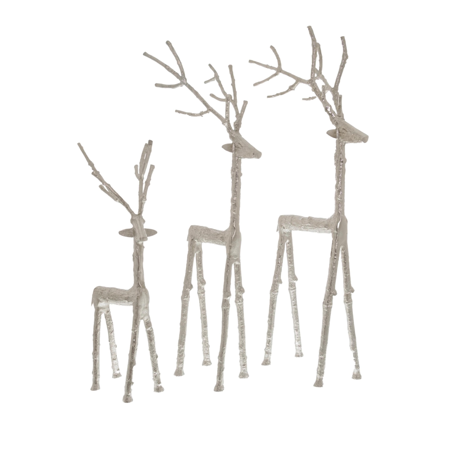 Small Silver Standing Stag Ornament - Image 2