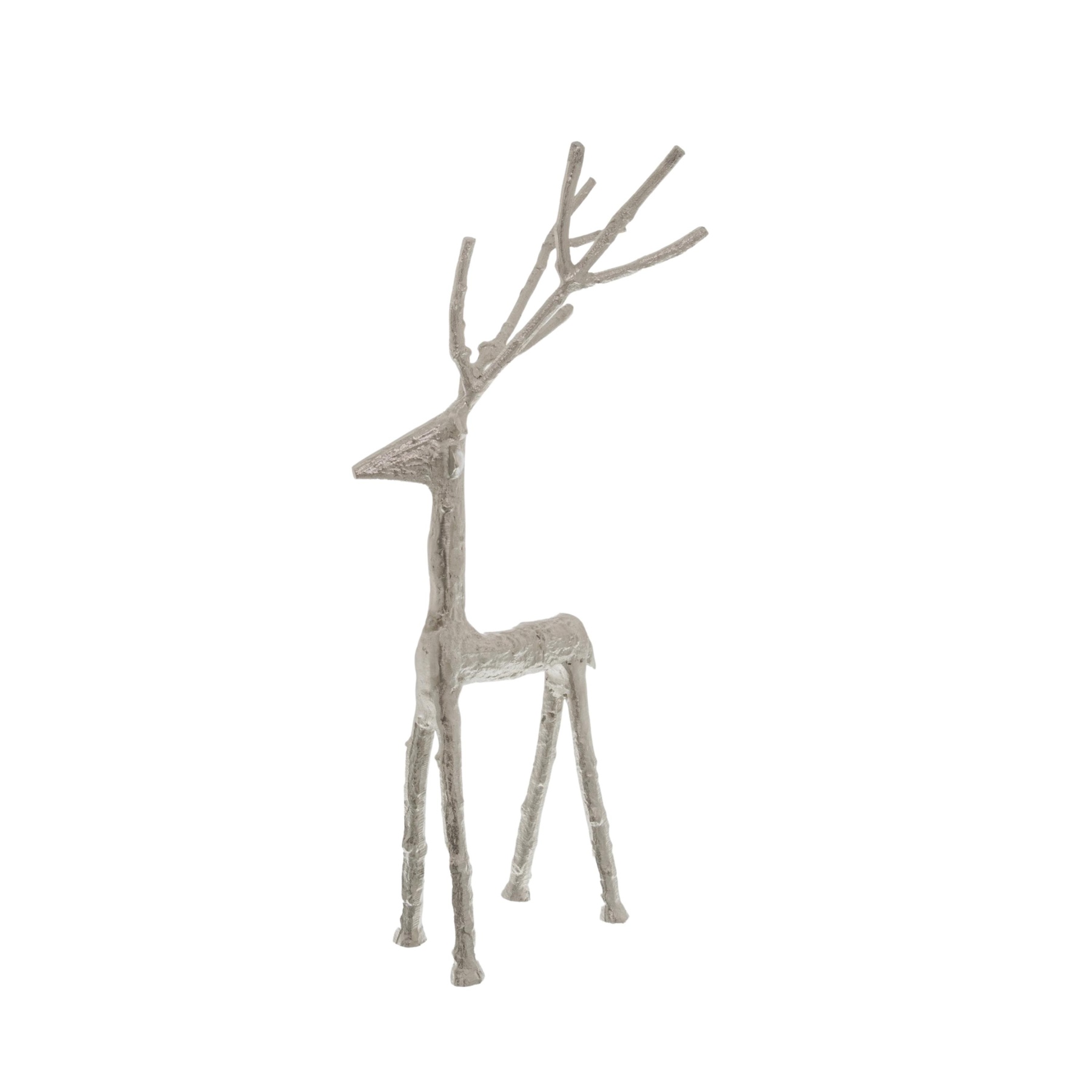 Small Silver Standing Stag Ornament - Image 1