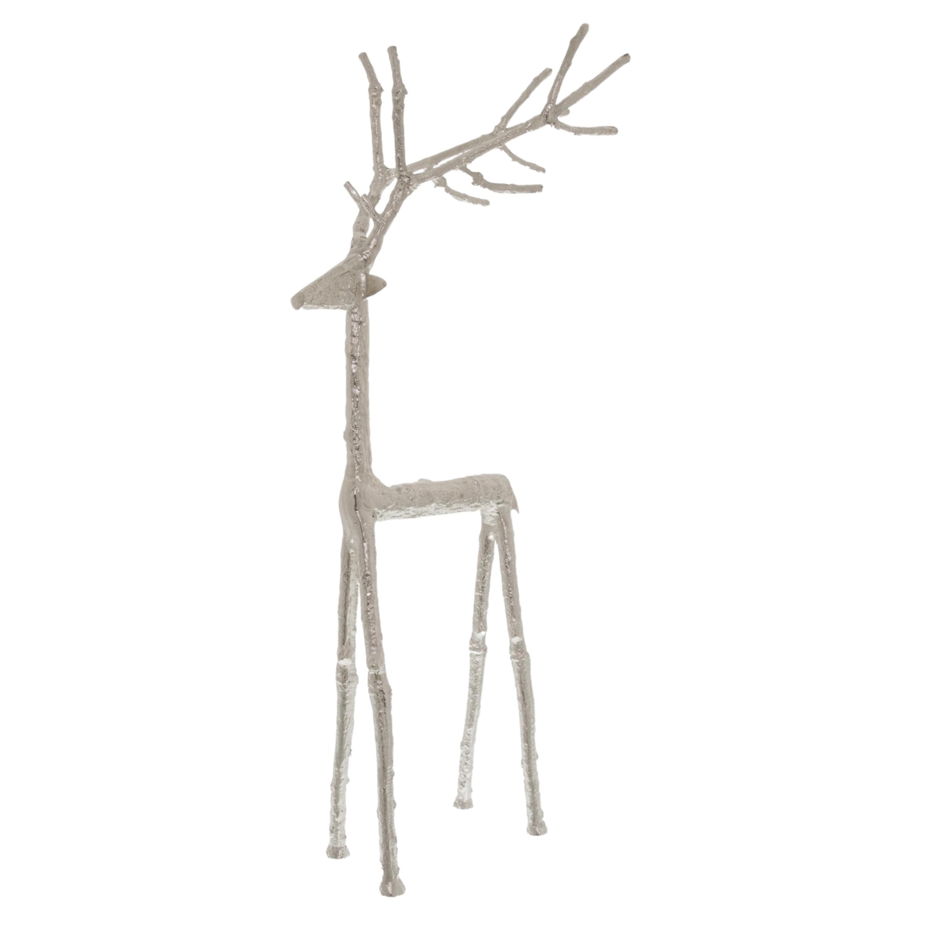 Large Silver Standing Stag  Ornament - Image 1