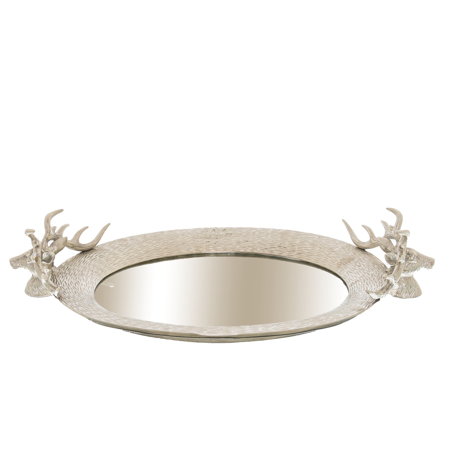 Large Mirrored Tray With Stag Heads - Image 3