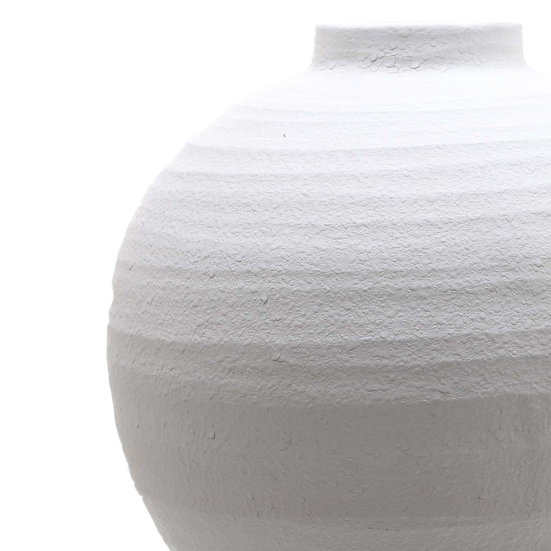 Tiber Large Matt White Ceramic Vase - Image 2