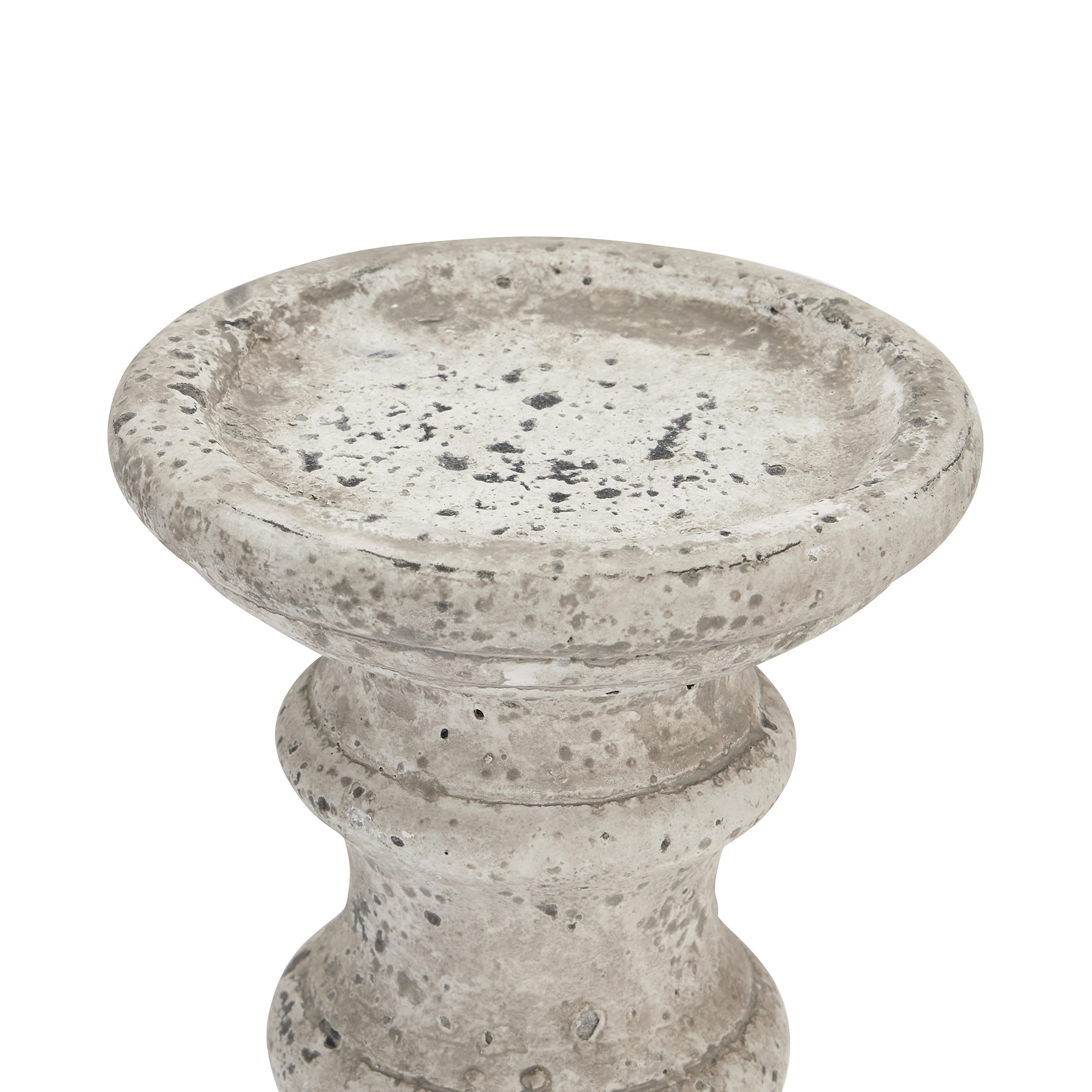 Small Stone Ceramic Column Candle Holder - Image 2