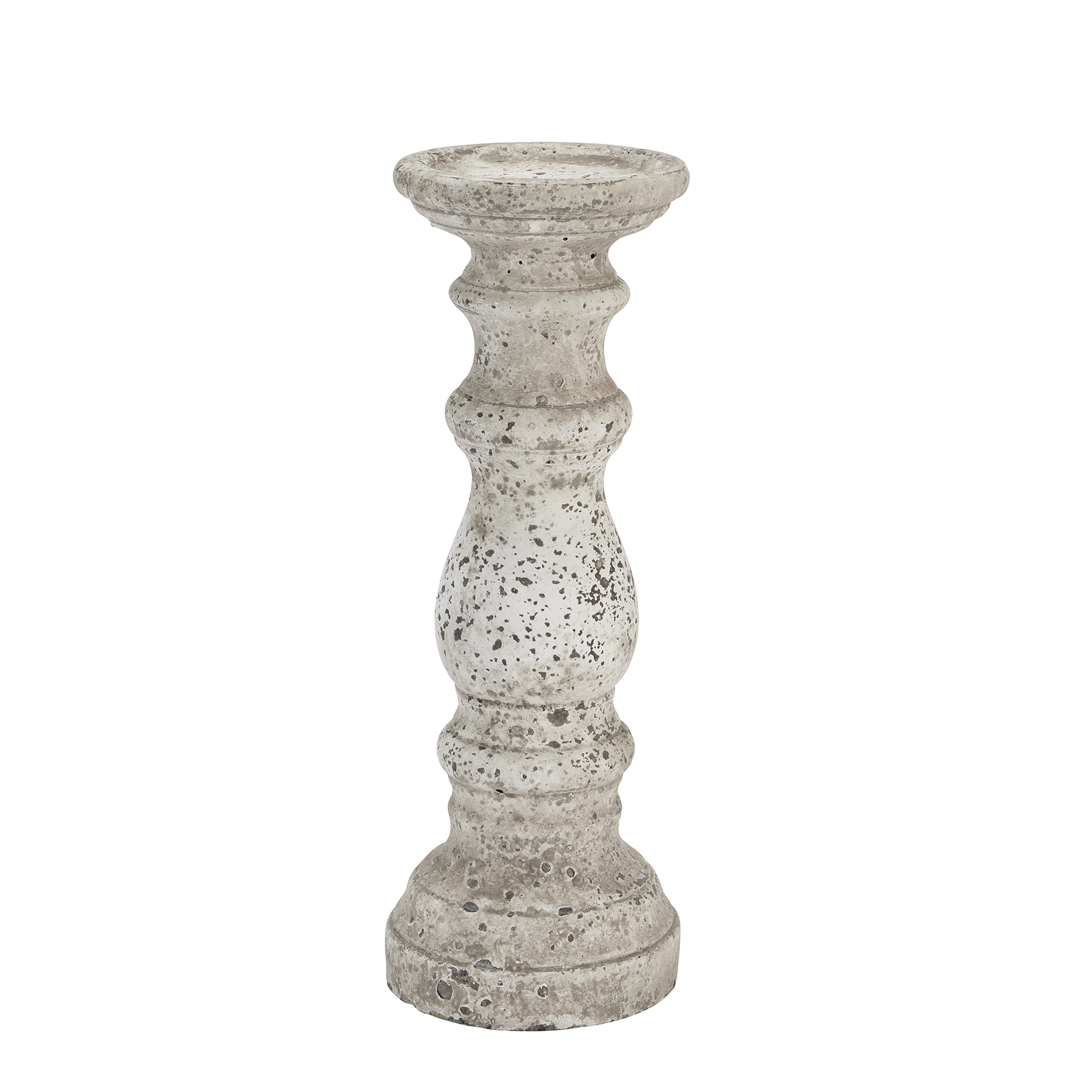 Small Stone Ceramic Column Candle Holder - Image 1