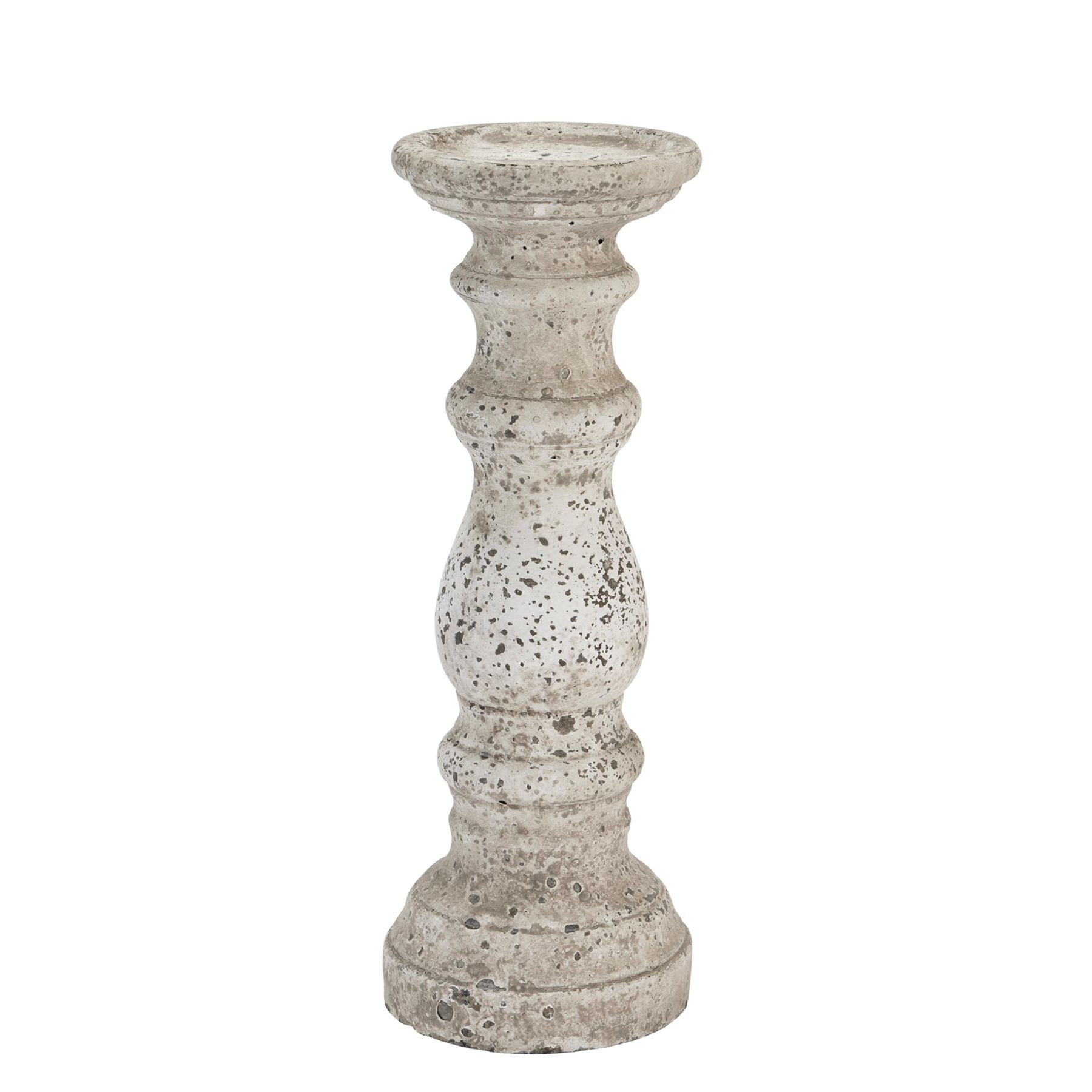 Stone Ceramic Column Candle Holder - Image 1
