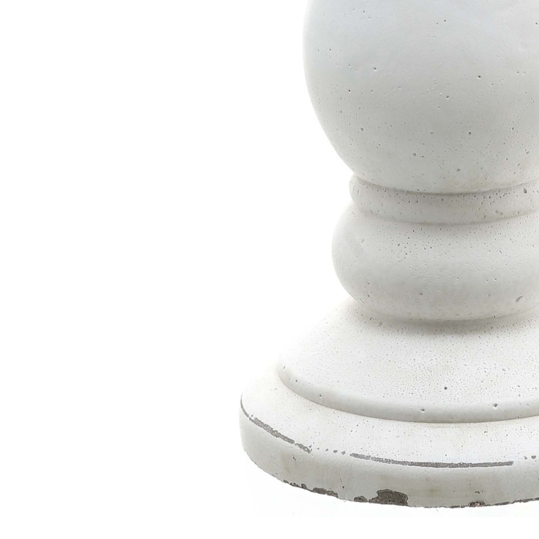 Small Matt White Ceramic Candle Holder - Image 2