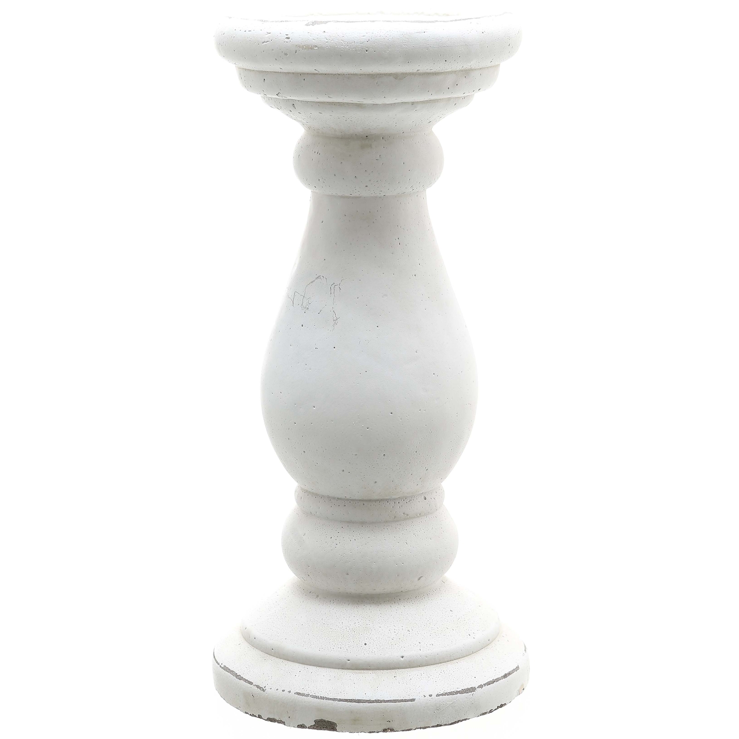 Small Matt White Ceramic Candle Holder - Image 1