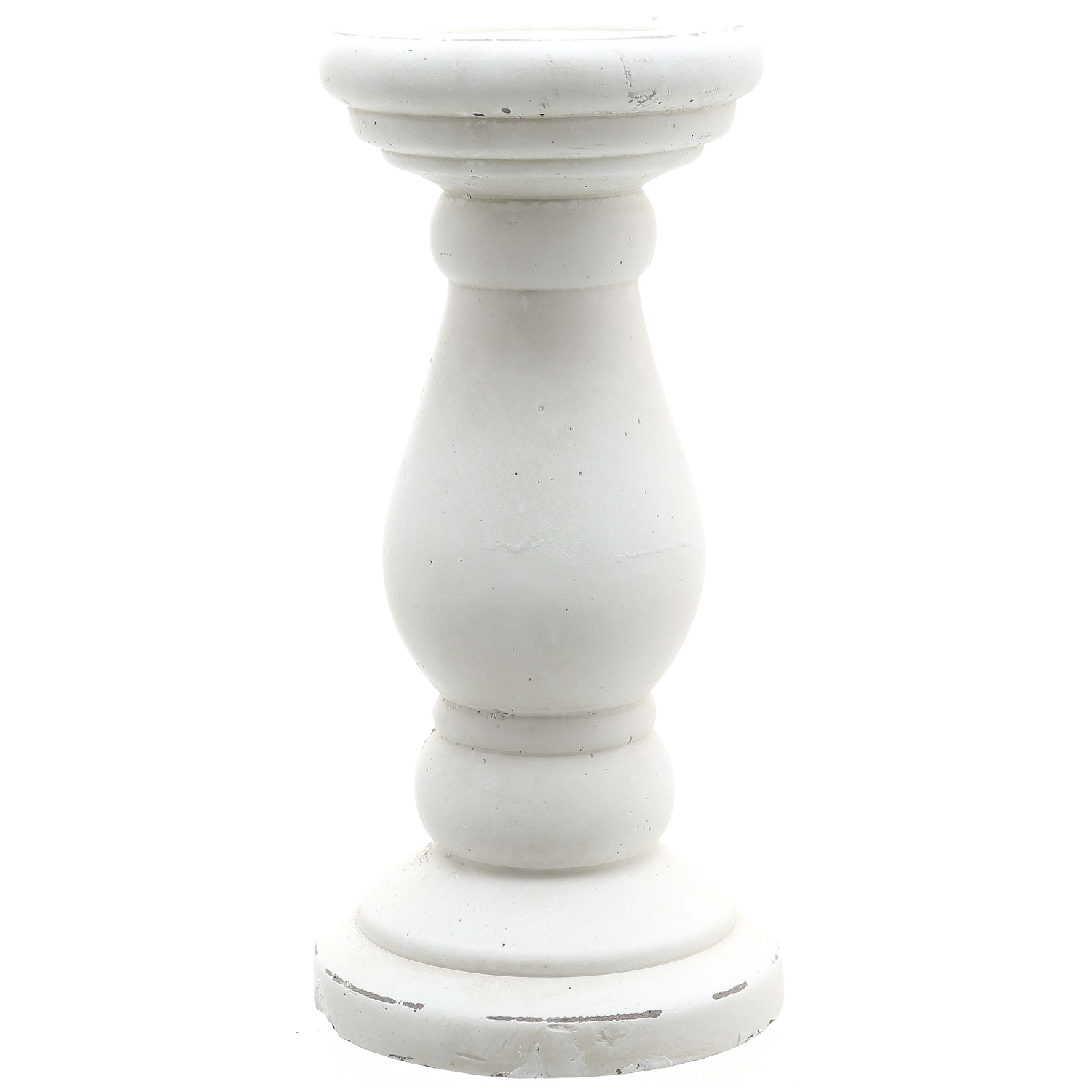 Matt White Ceramic Candle Holder - Image 1