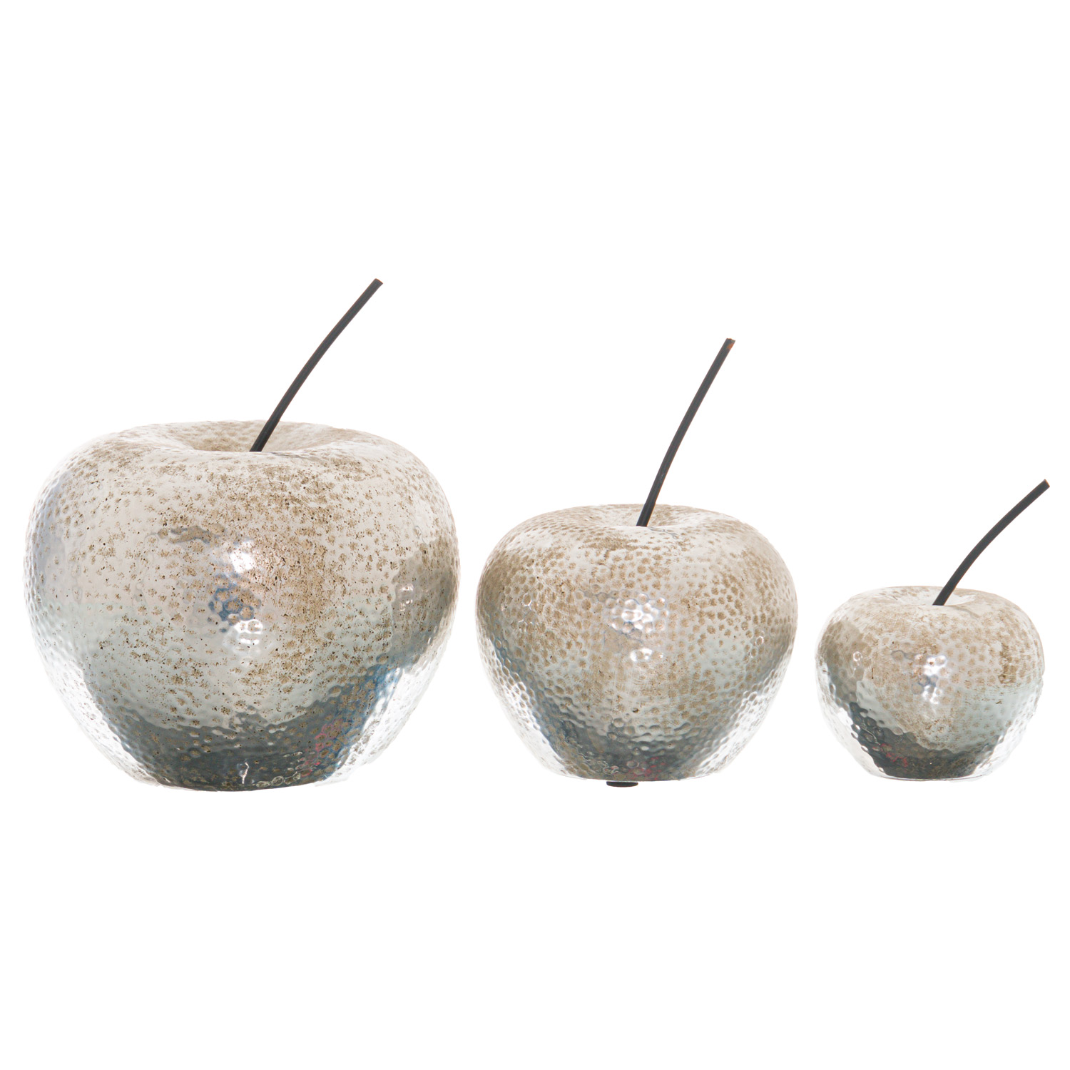Small Silver Apple Ornament - Image 2
