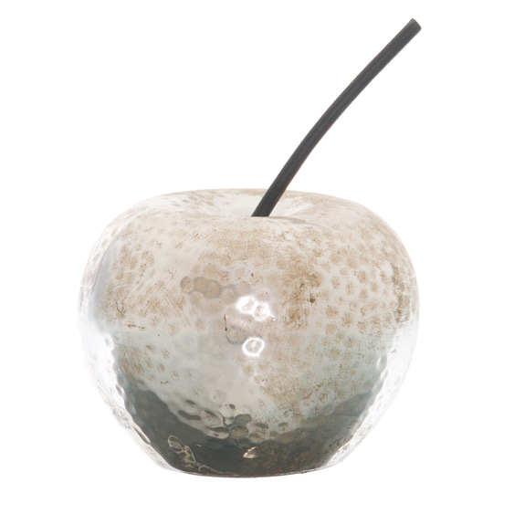 Small Silver Apple Ornament - Image 1