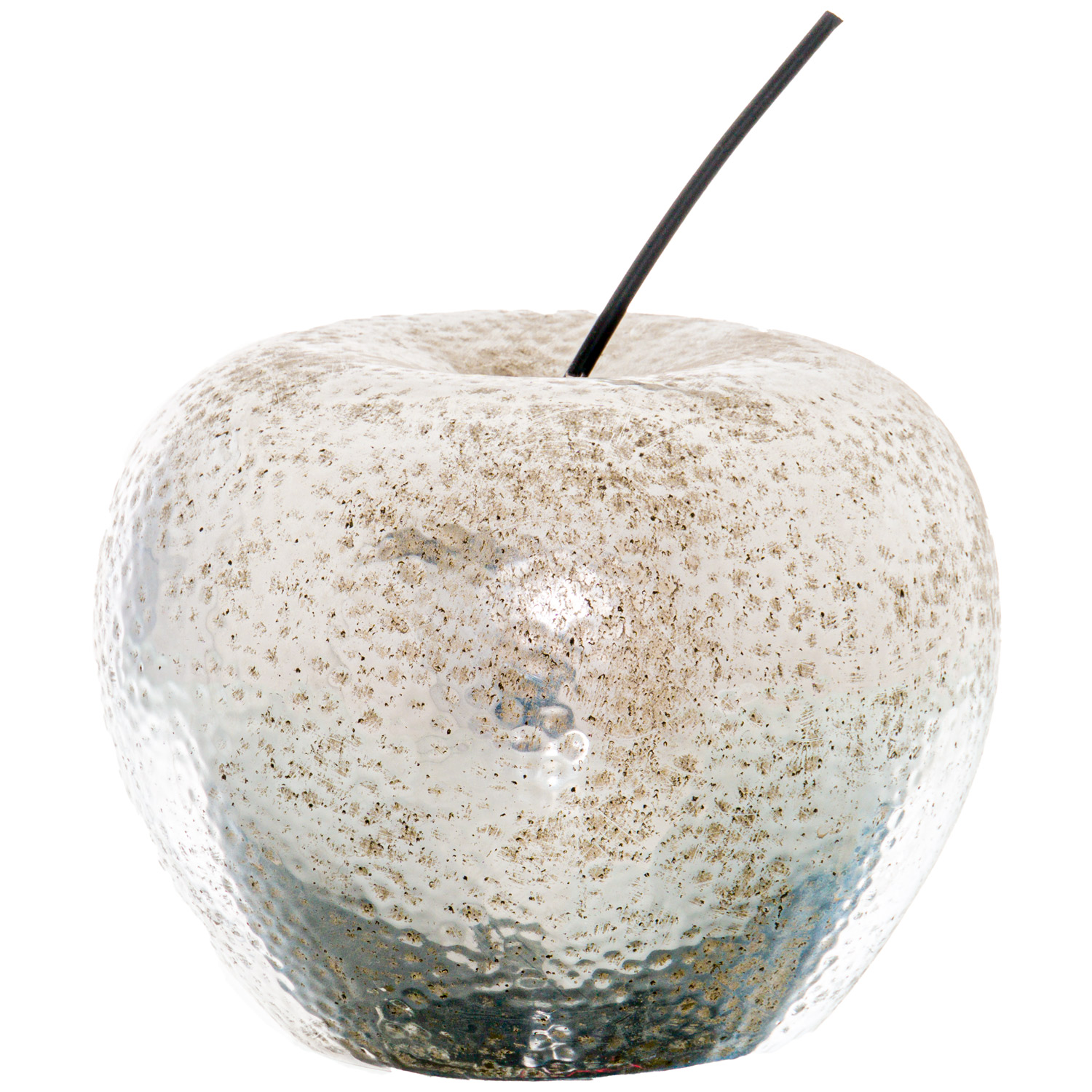 Large Silver Apple Ornament Wholesale by Hill Interiors