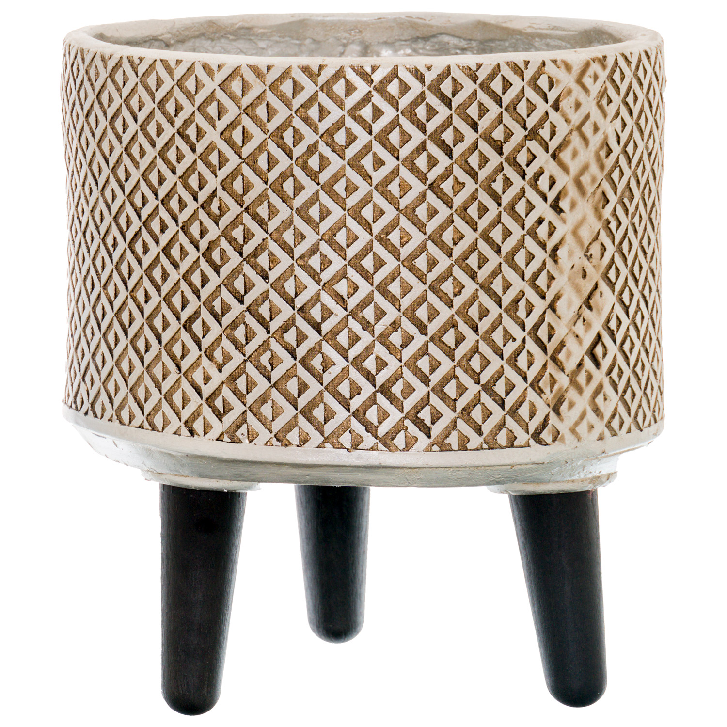Silver Geometric Planter Wholesale By Hill Interiors