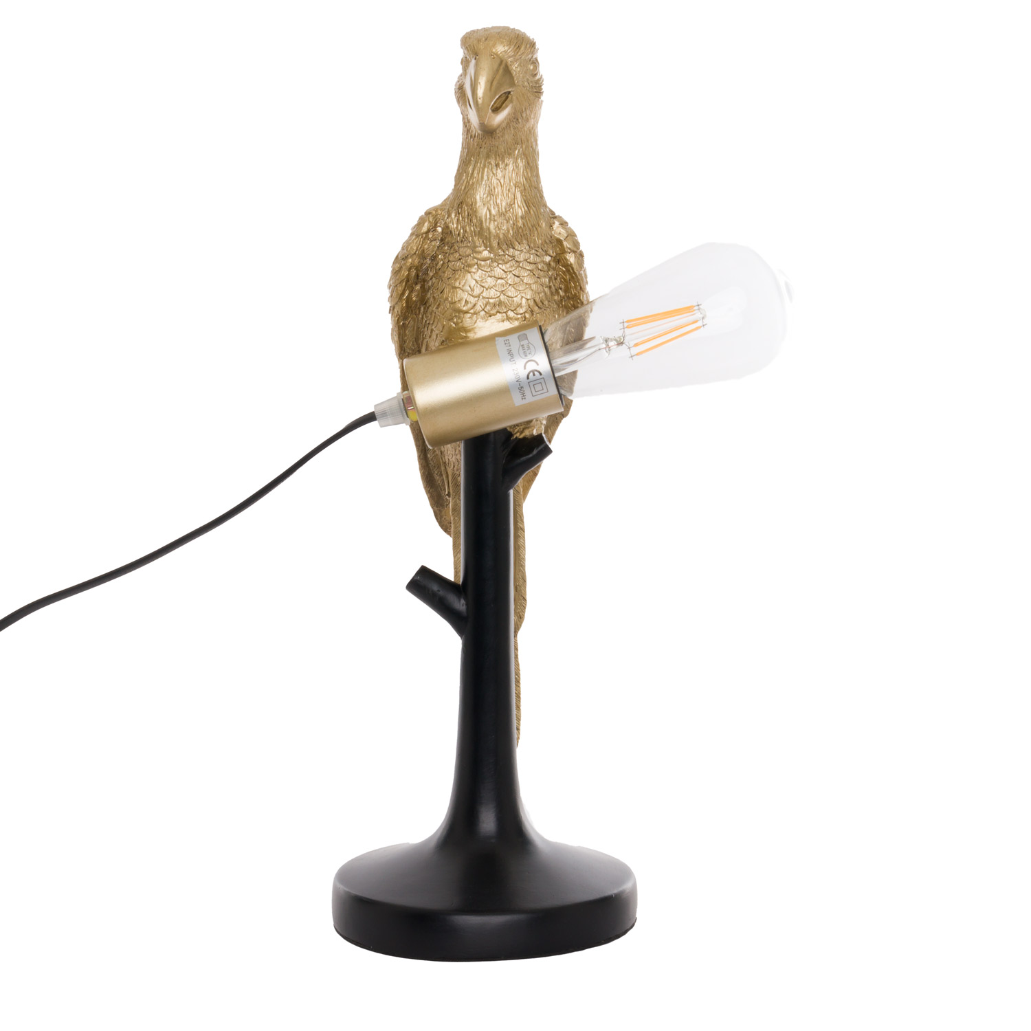 Percy The Parrot Gold And Black Table Lamp - Image 4