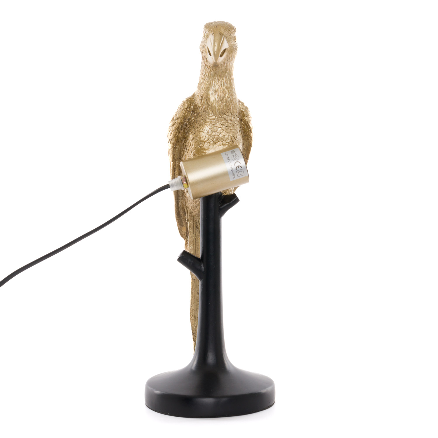 Percy The Parrot Gold And Black Table Lamp