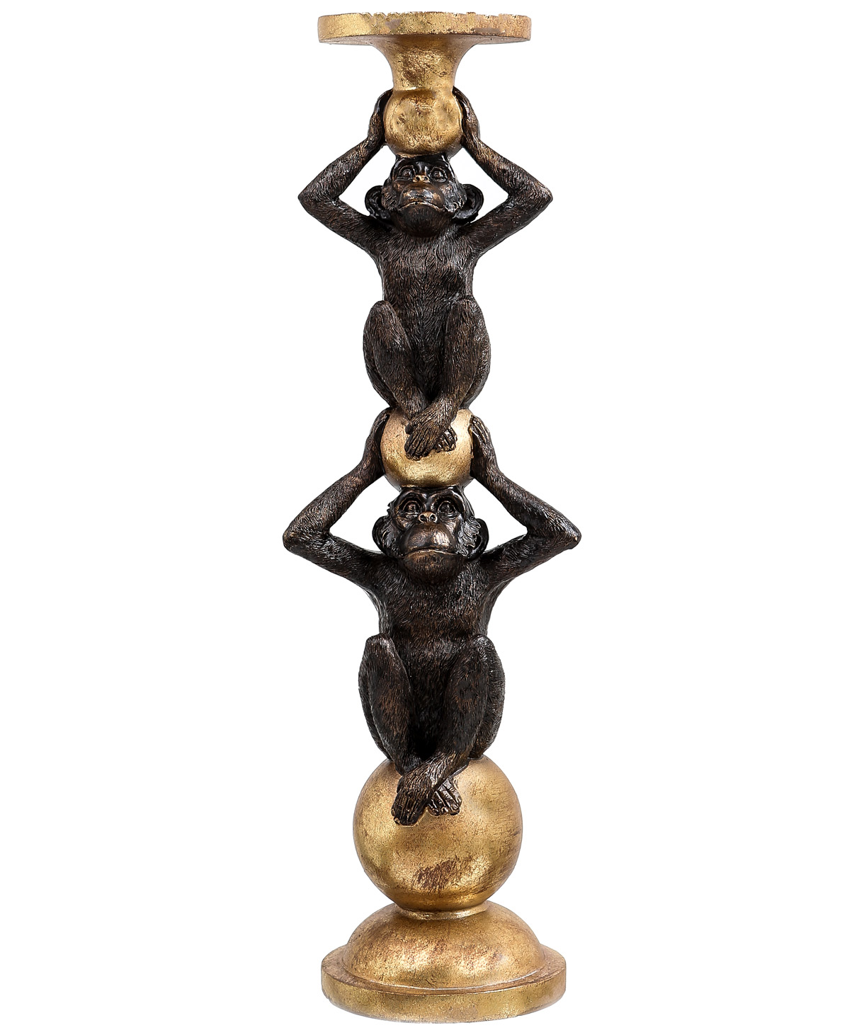 Double Monkey Candle Holder - Image 1