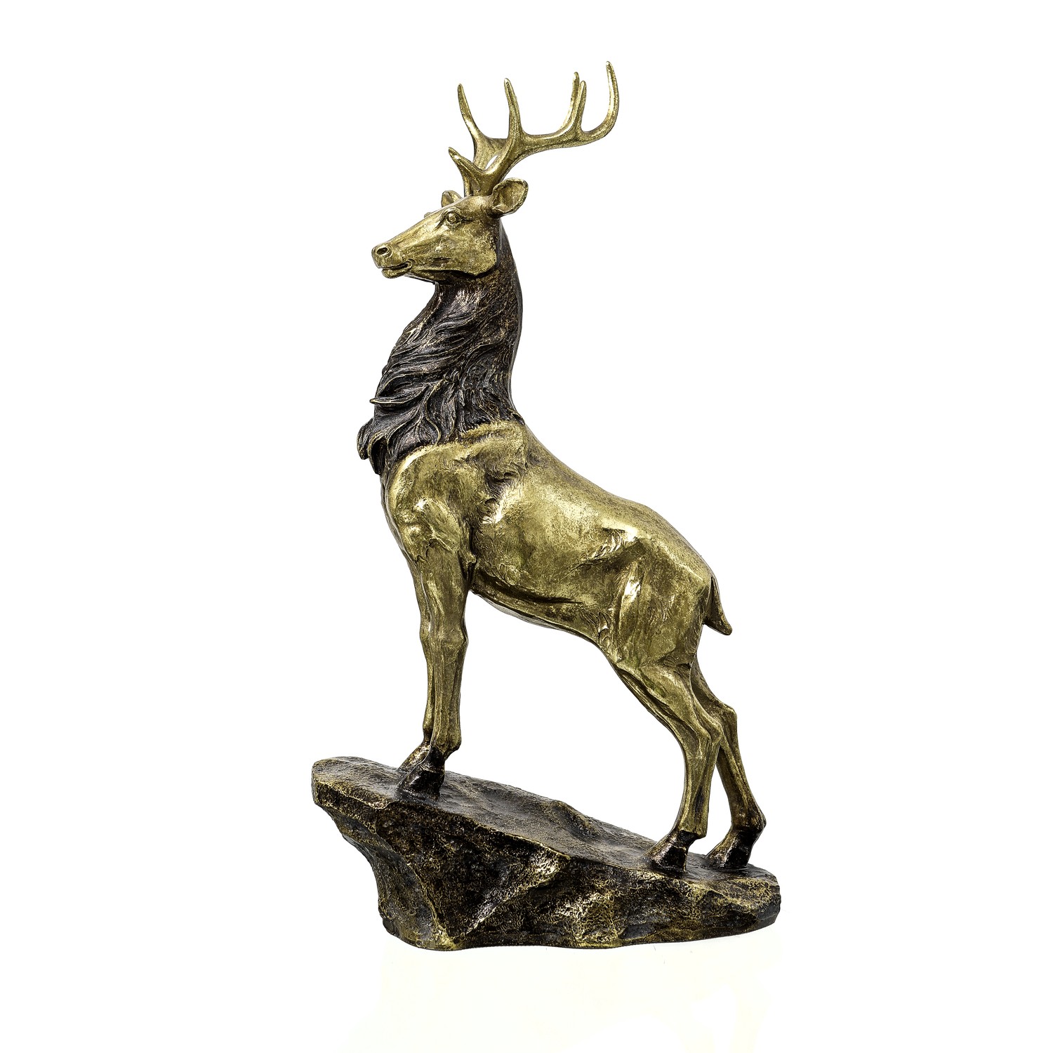 Large Gold Standing Stag Ornament - Image 2