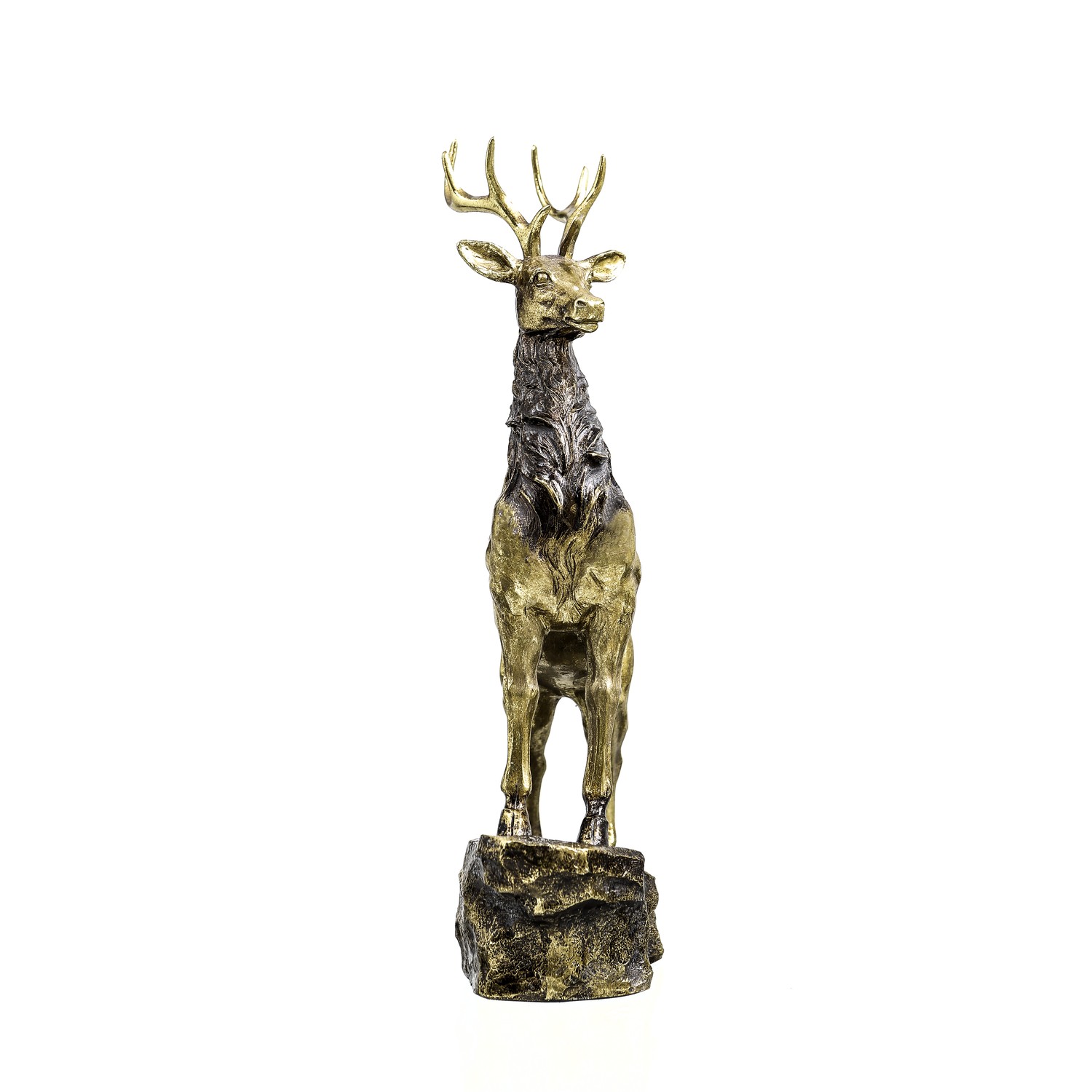 Large Gold Standing Stag Ornament Wholesale by Hill Interiors