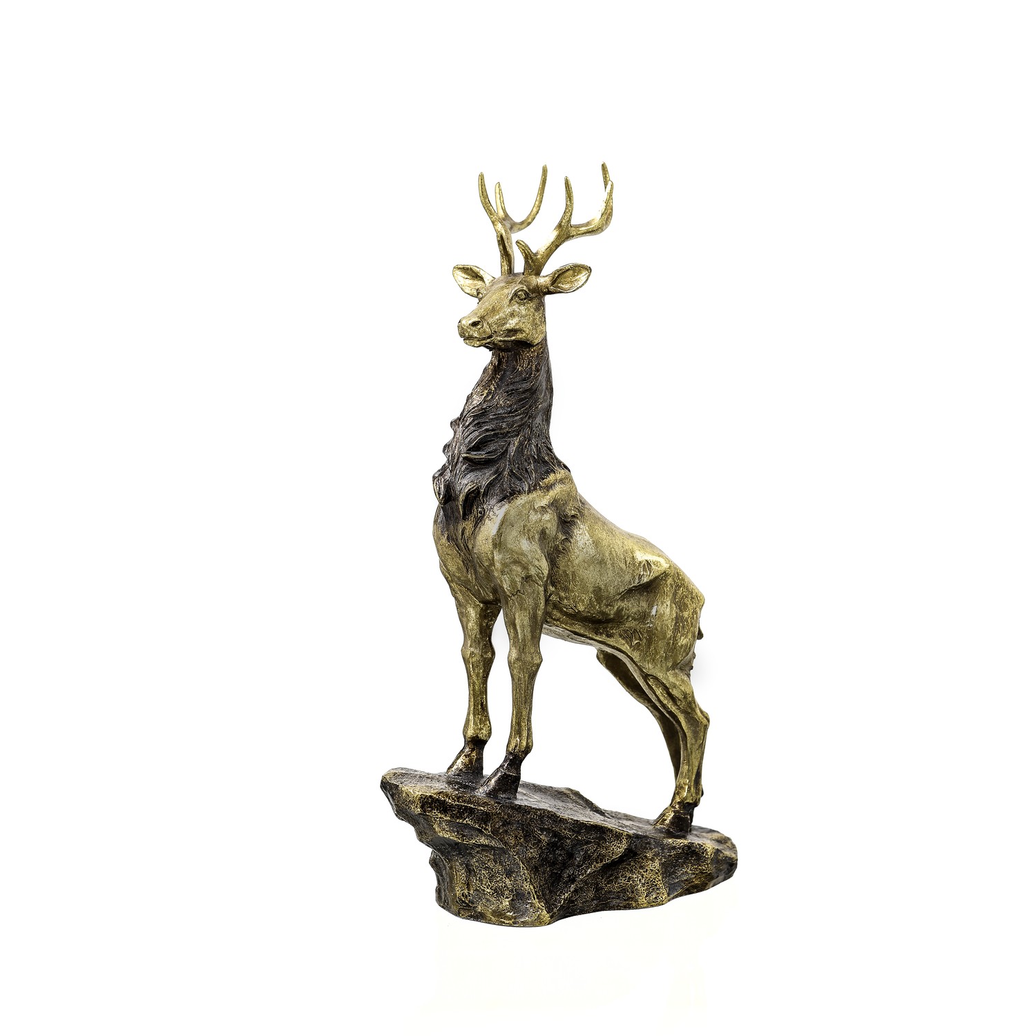 Large Gold Standing Stag Ornament - Image 1