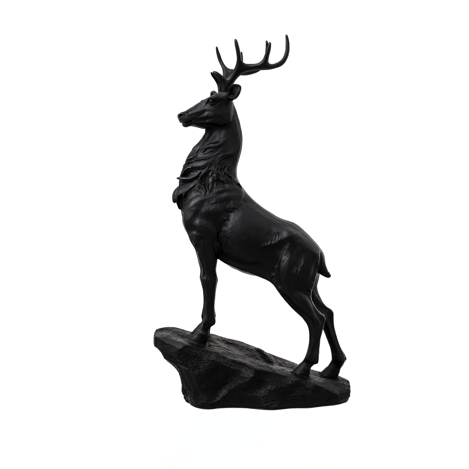 Large Black Standing Stag Ornament - Image 2
