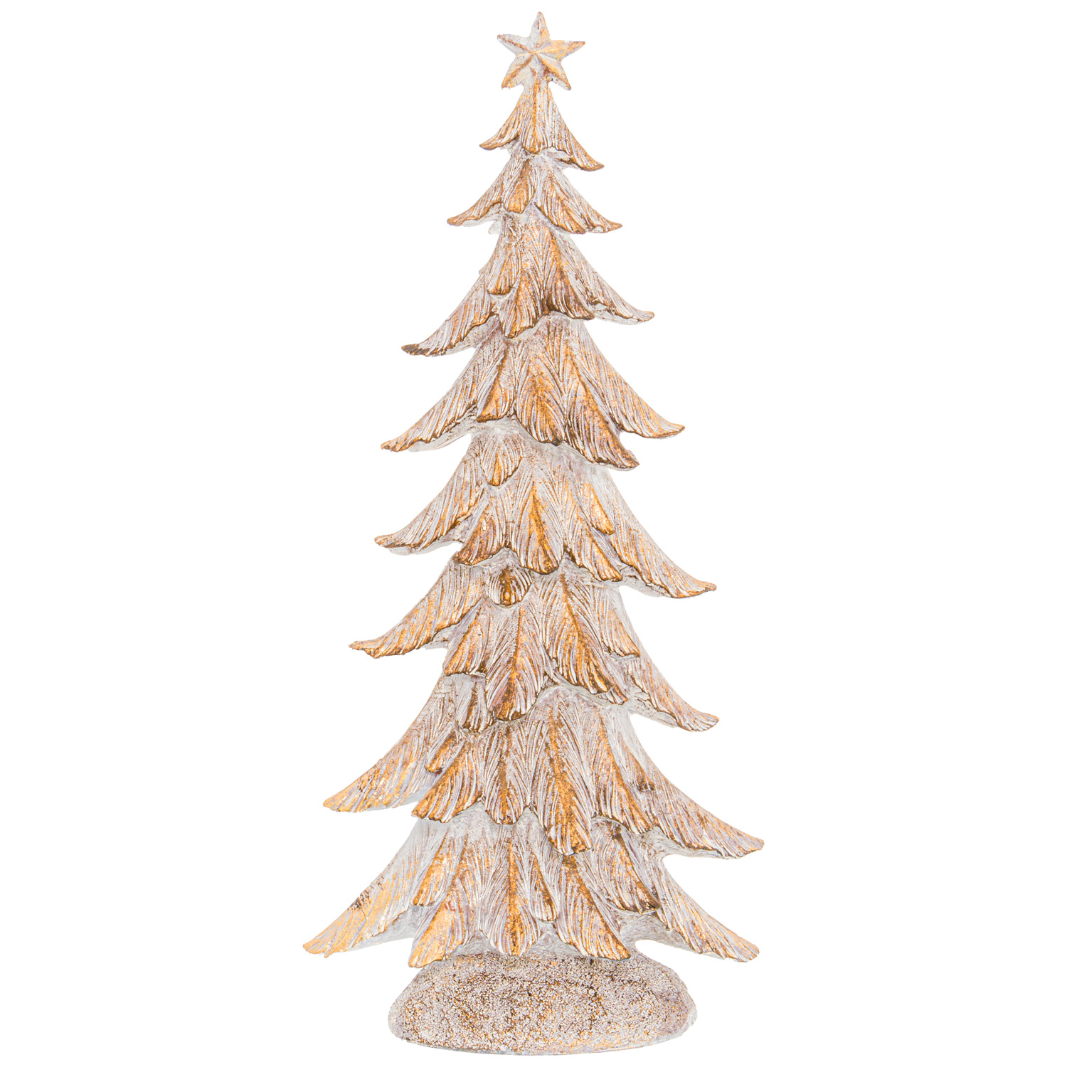 Tall Gold Christmas Tree Ornament - Image 1