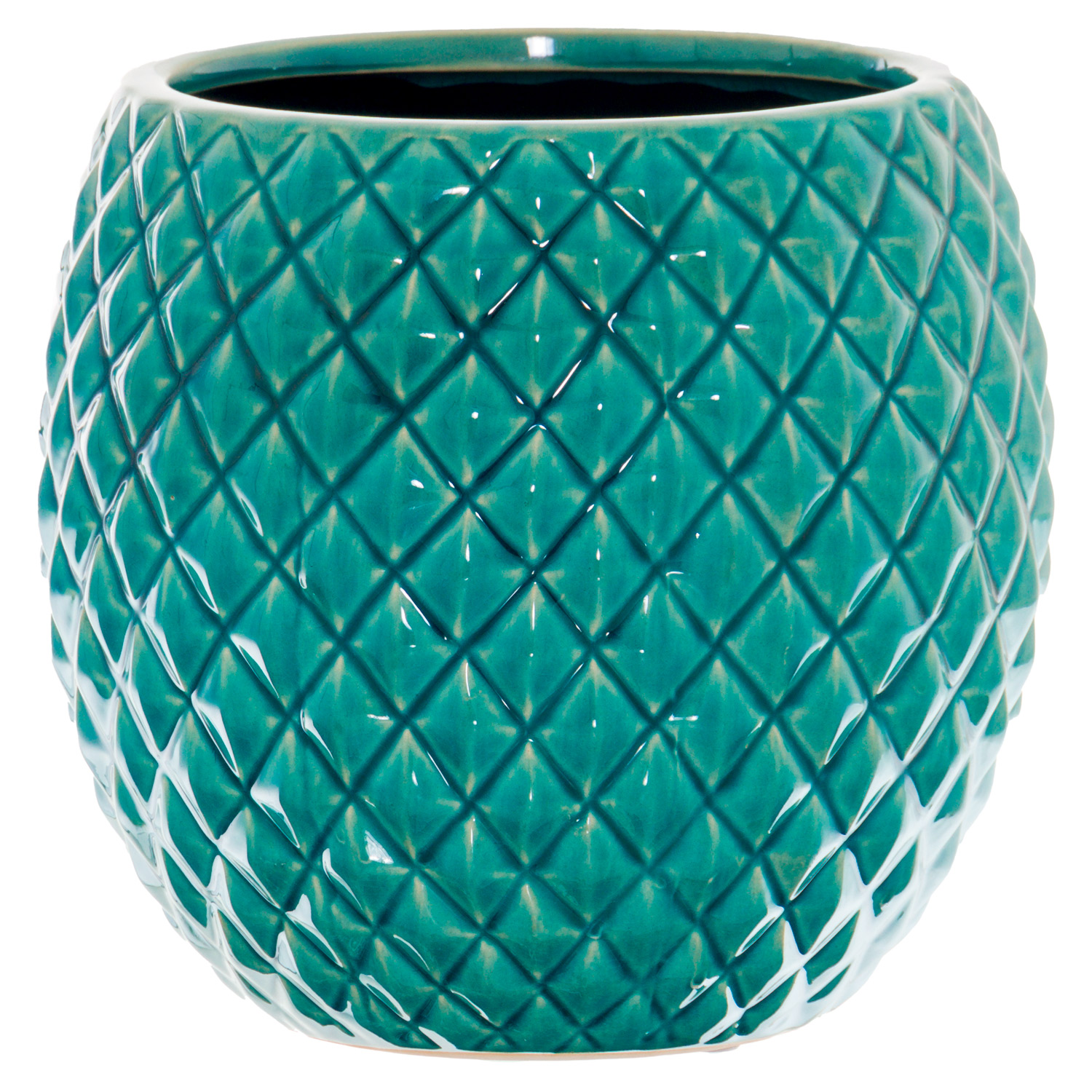 Seville Collection Teal diamond Planter - Image 1