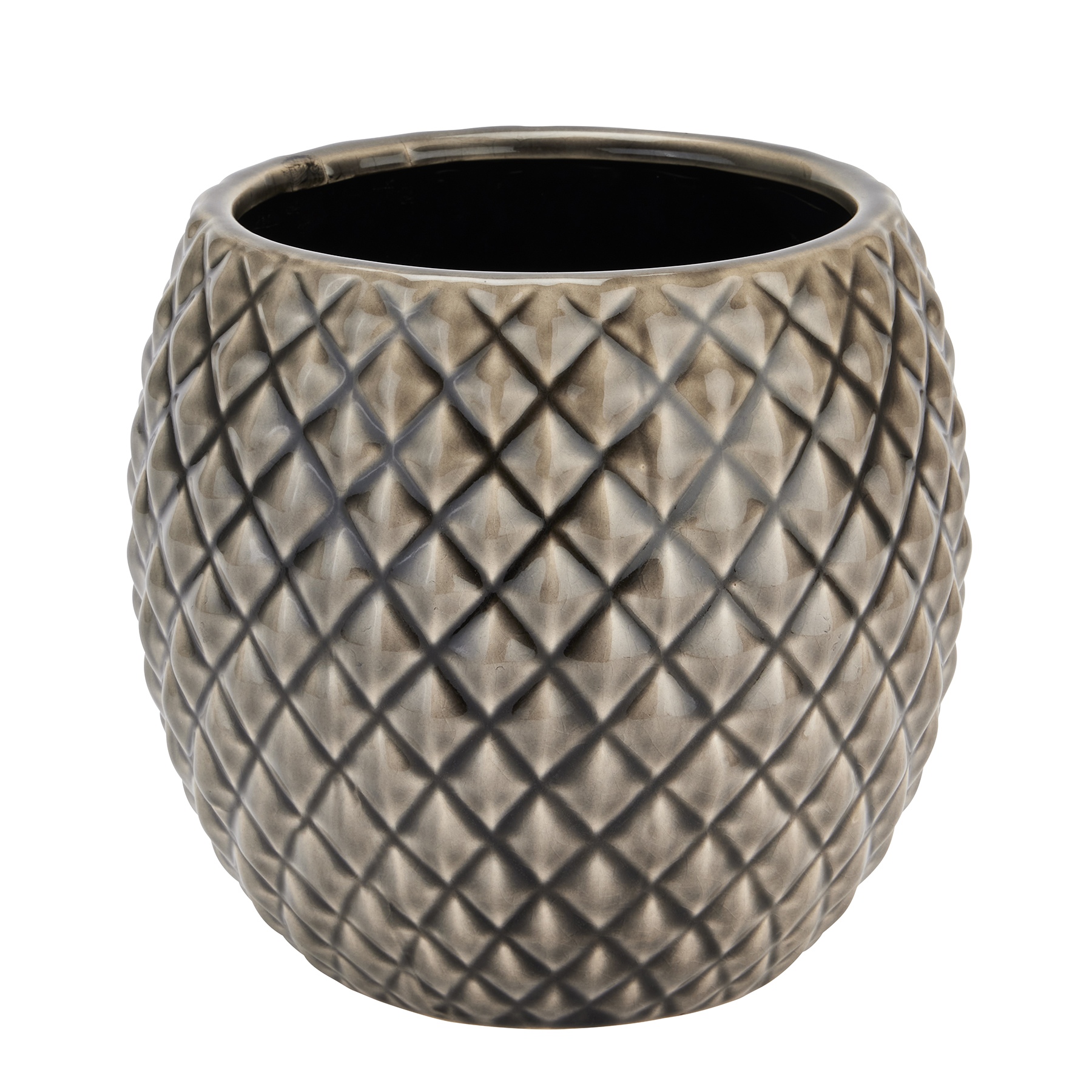 Seville Collection Grey Diamond Planter - Image 1