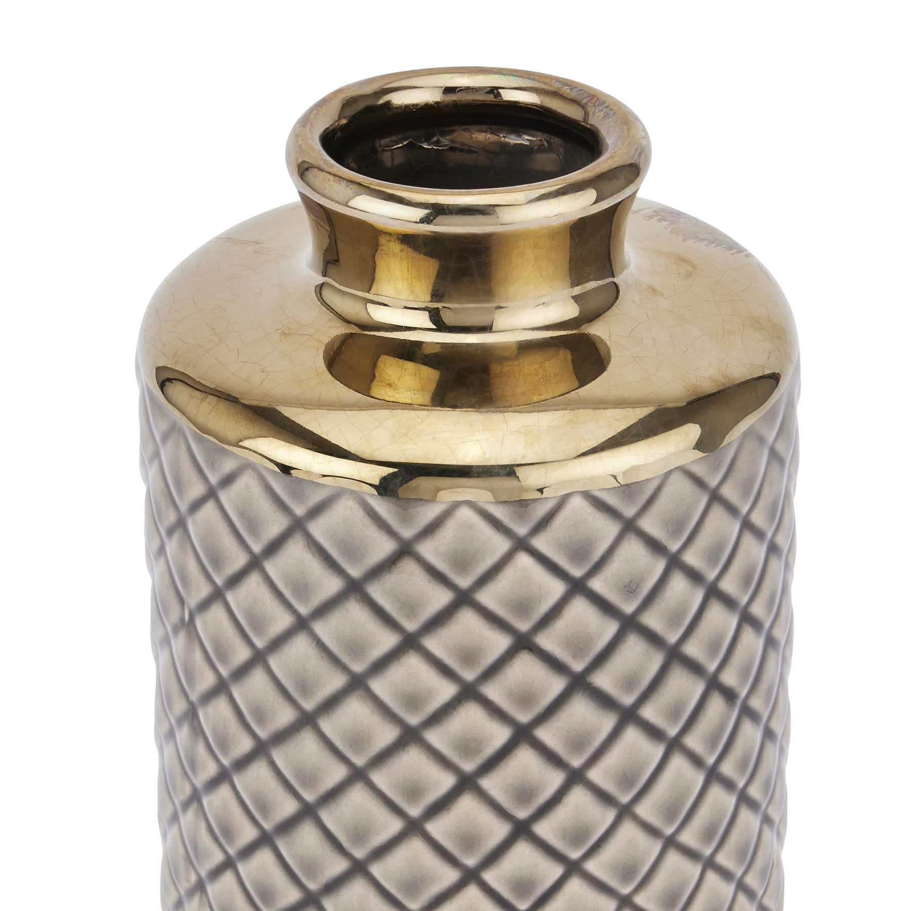 Seville Collection Grey Diamond Bottle Vase - Image 2