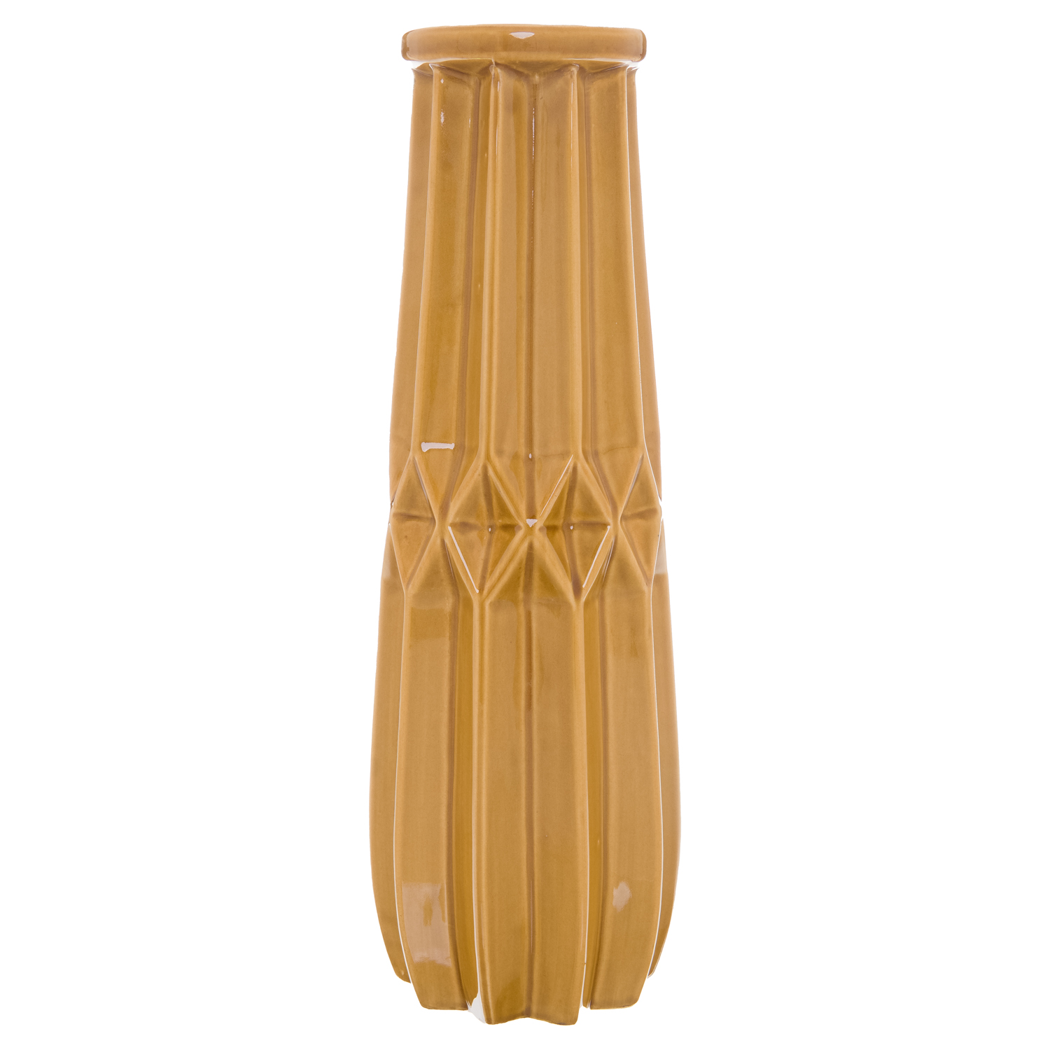 Seville Collection Tall Ochre Vase - Image 1