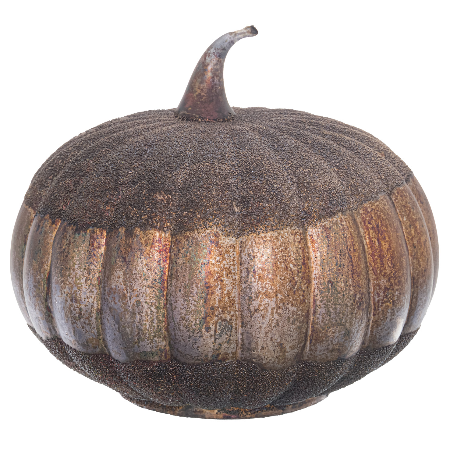 Large Burnished Decorative Pumpkin - Image 1