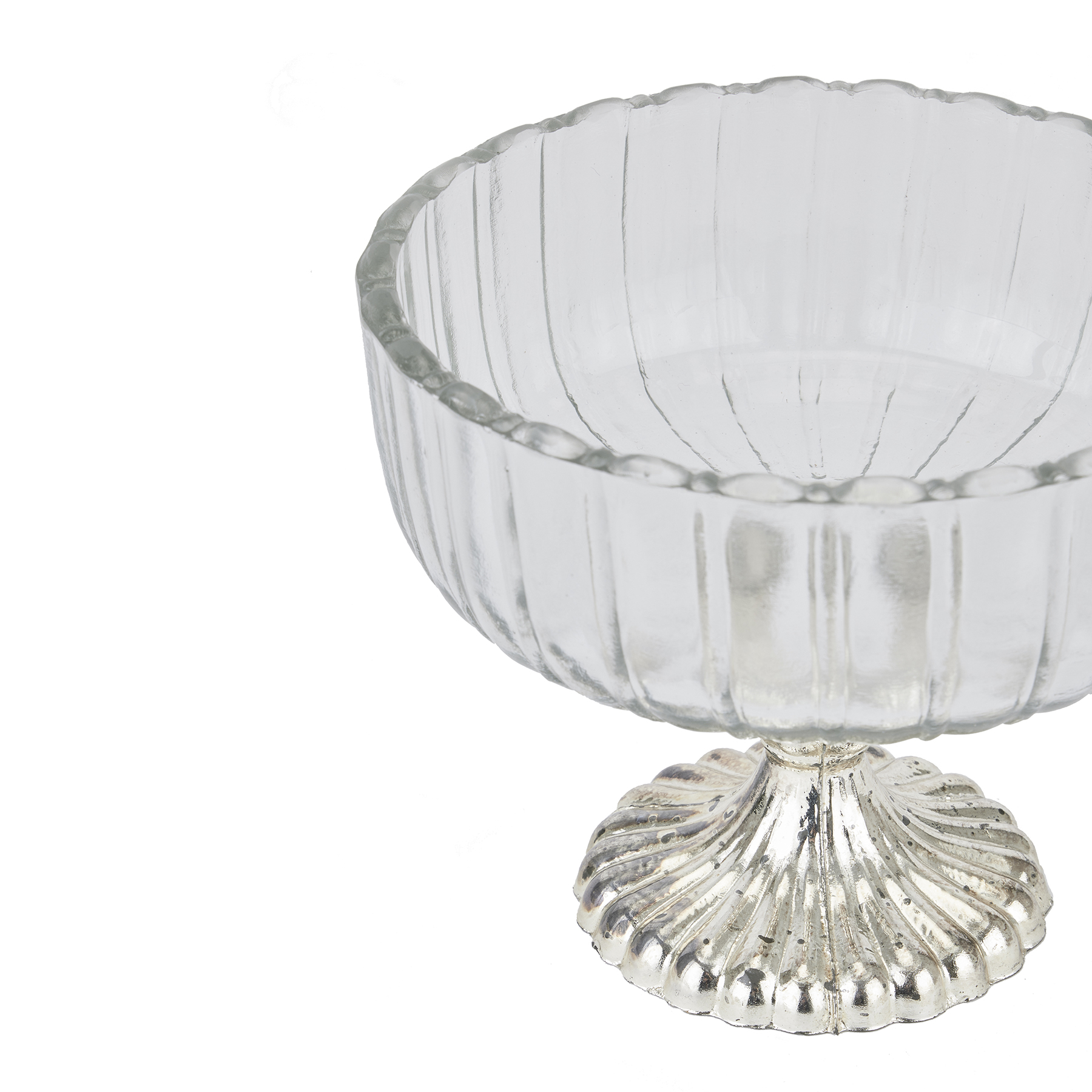 Small Fluted Glass Display Bowl - Image 2